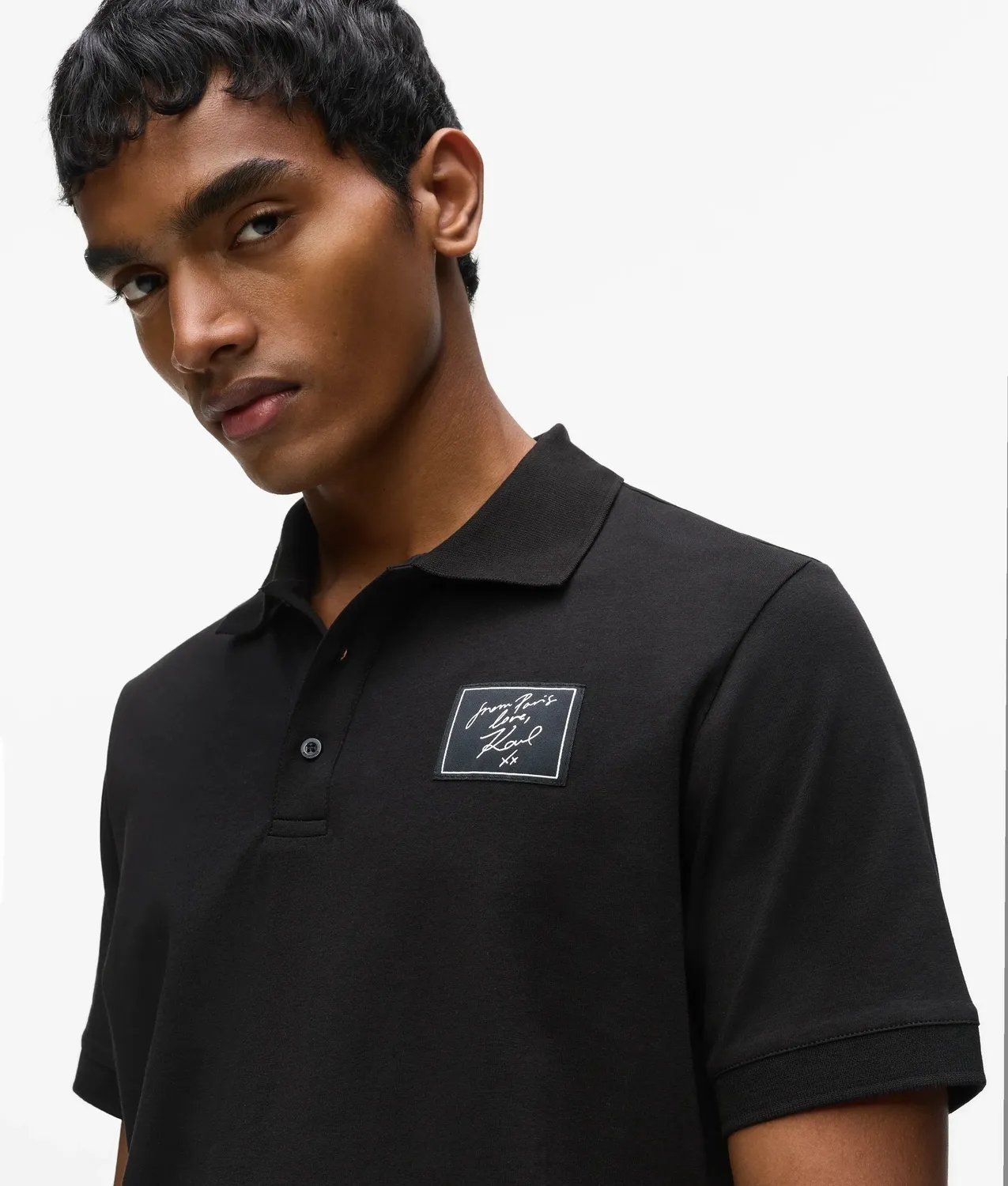 Karl Lagerfeld From Paris with Love Polo Herren Patch