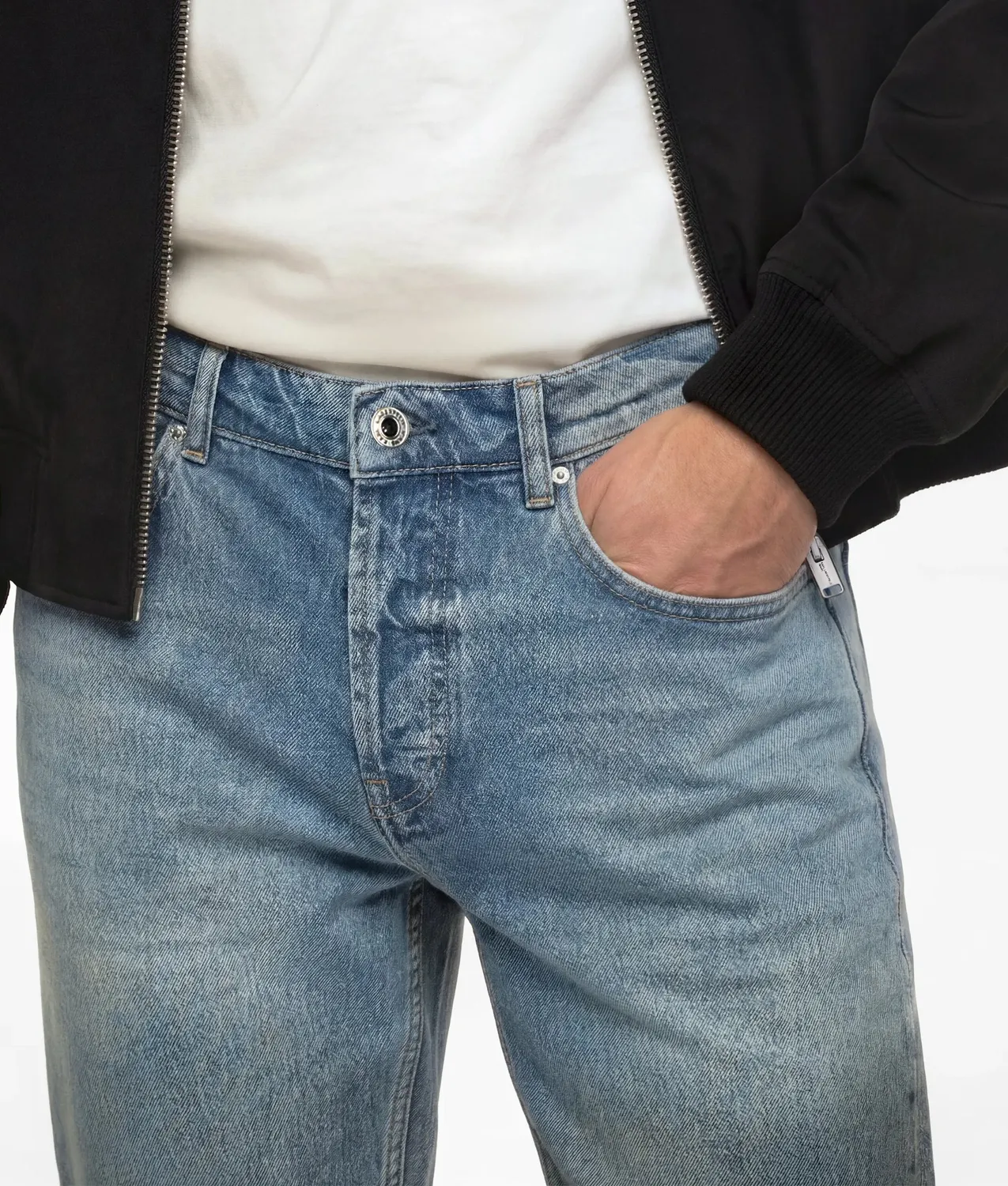 Karl Lagerfeld KL Jeans Tapered Jeans Vintage-Waschung blau