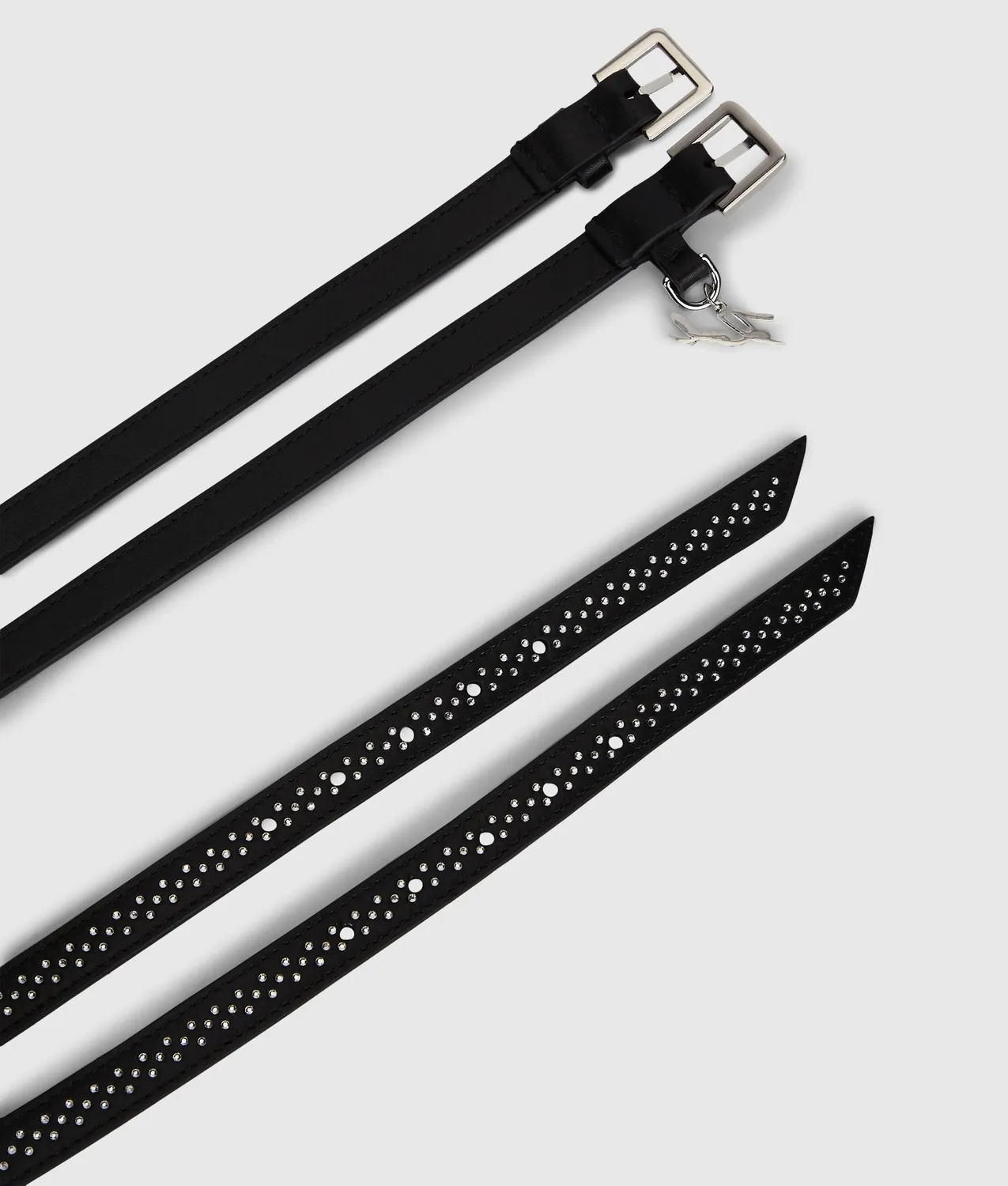 Karl Lagerfeld K/Signature Doppel-Gürtel Strass 65-95