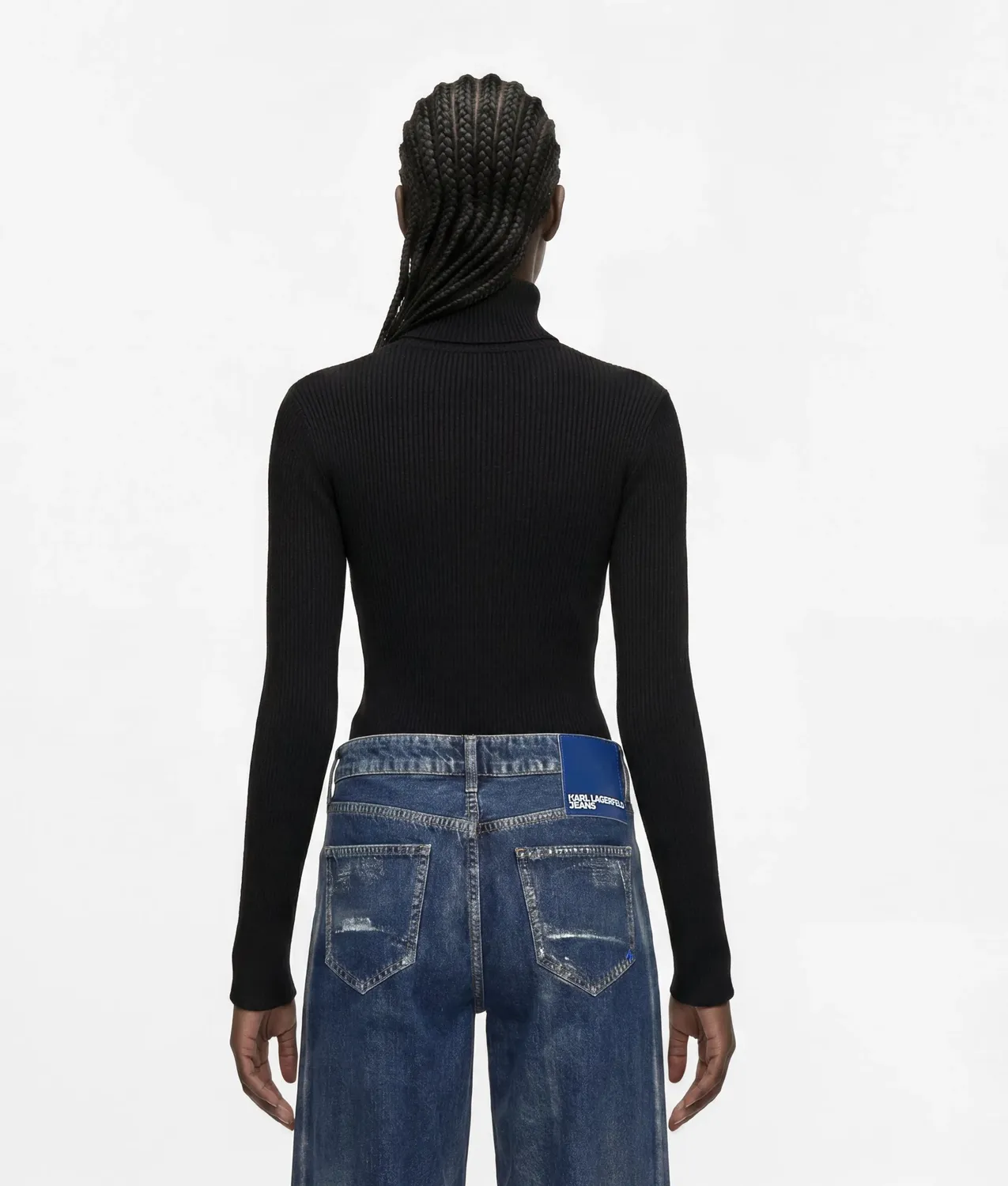 Karl Lagerfeld KL Jeans Rollkragenpullover Feinstrick