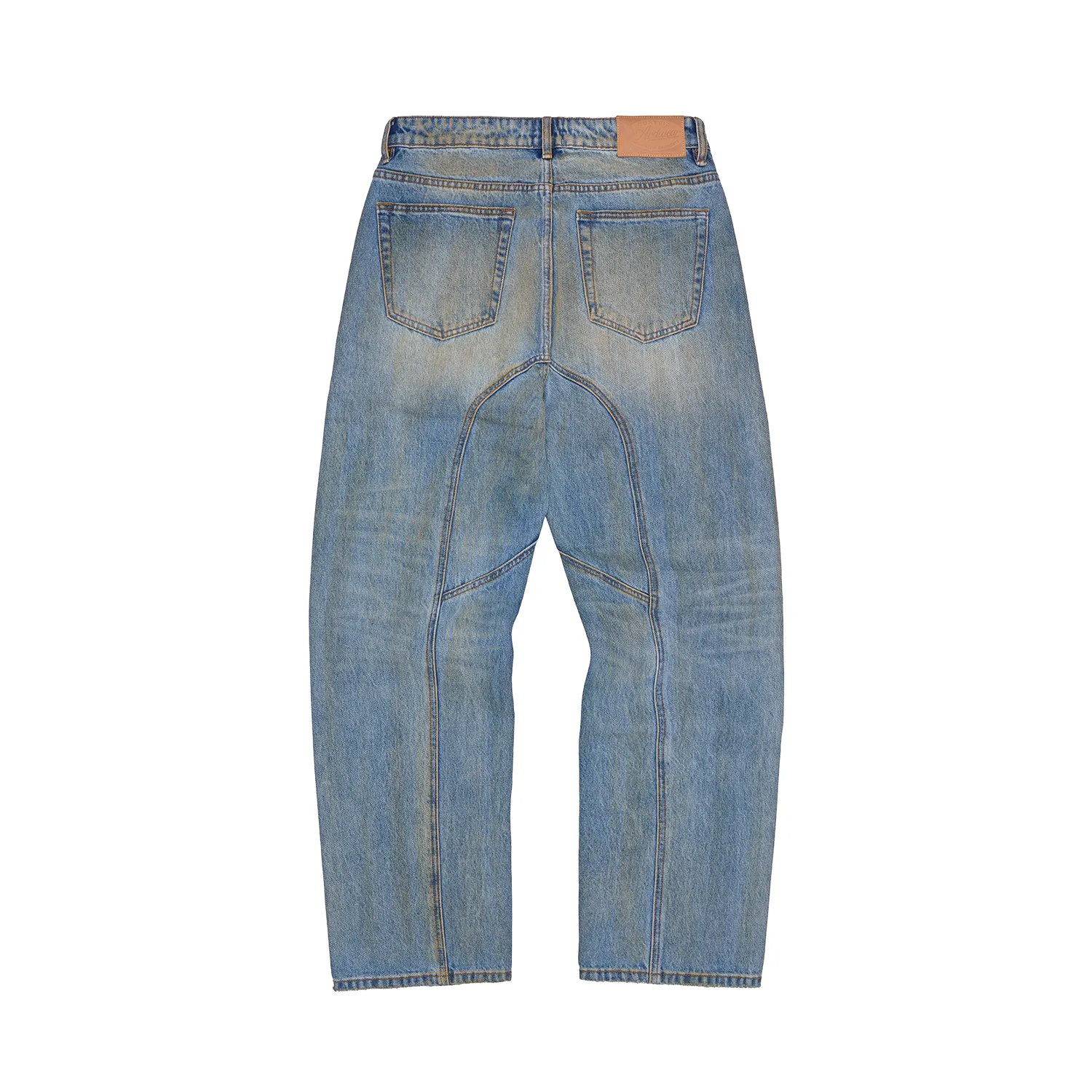 Corteiz Ardwear Panel Baggy Jeans Washed Indigo Denim