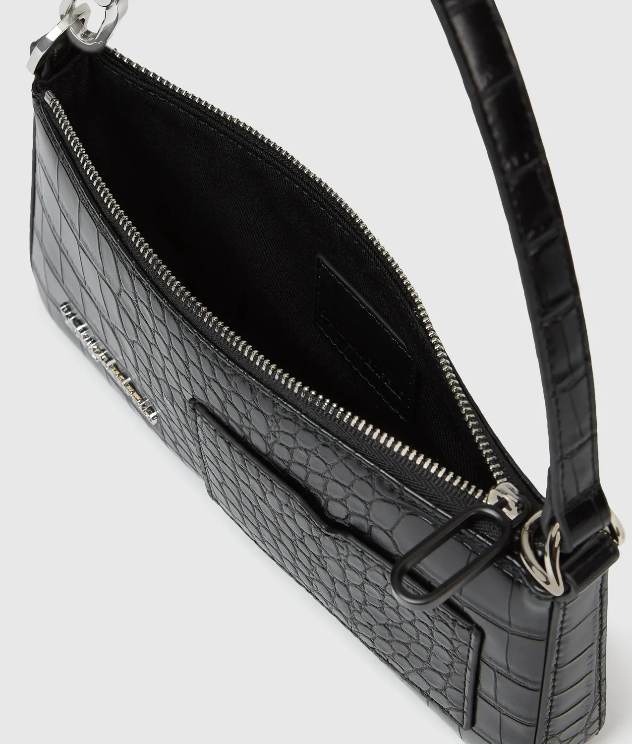 Karl Lagerfeld KL Jeans Croco Pouch Abendtasche One Size