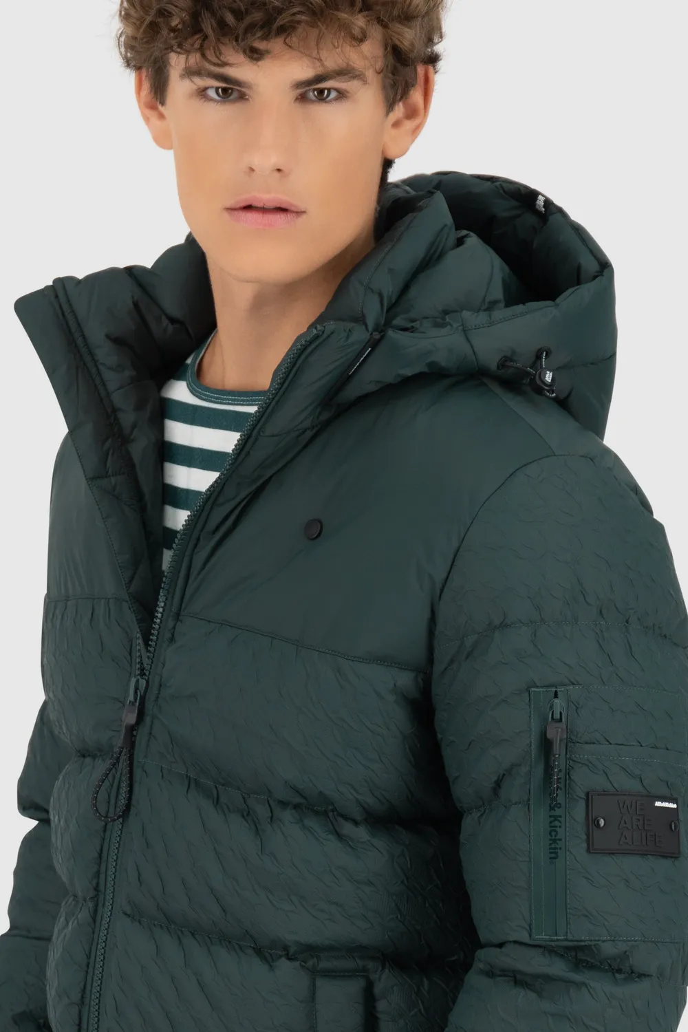 Alife & Kickin BeatAK A Winterjacke dunkelgrün Stepp