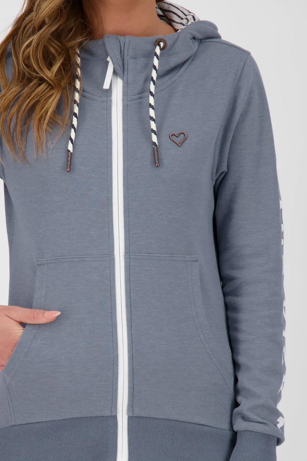Alife & Kickin JessyAK A Sweatjacke Blau mit Kapuze
