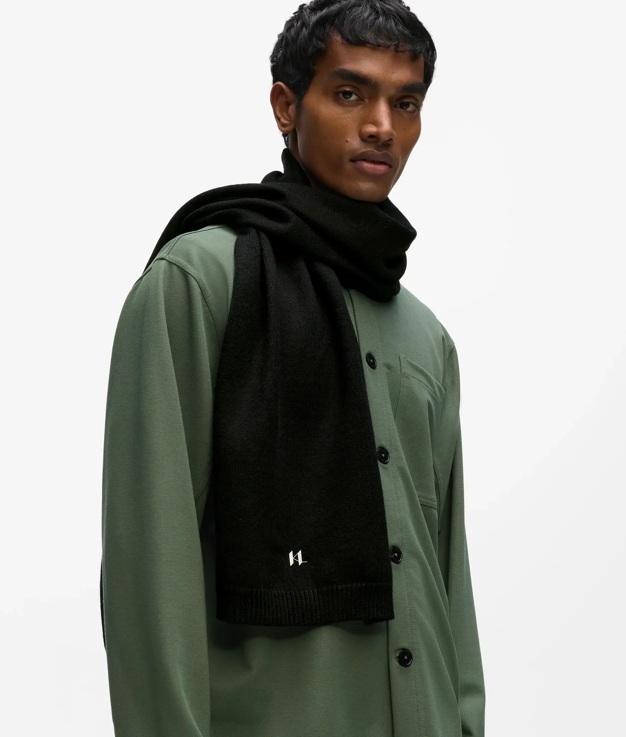 Karl Lagerfeld K/Monogram Strick Schal uni