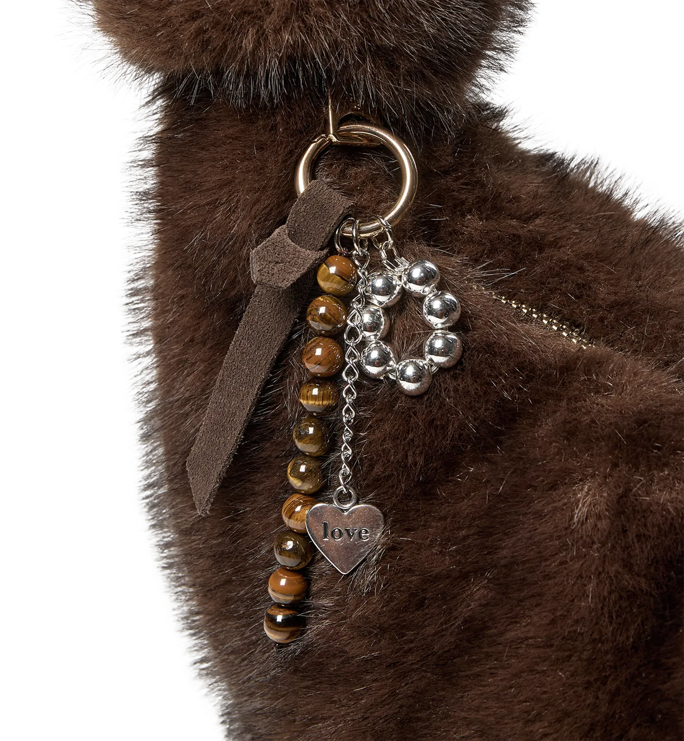 Mos Mosh MMCia Faux Fur Tasche Plüsch rund