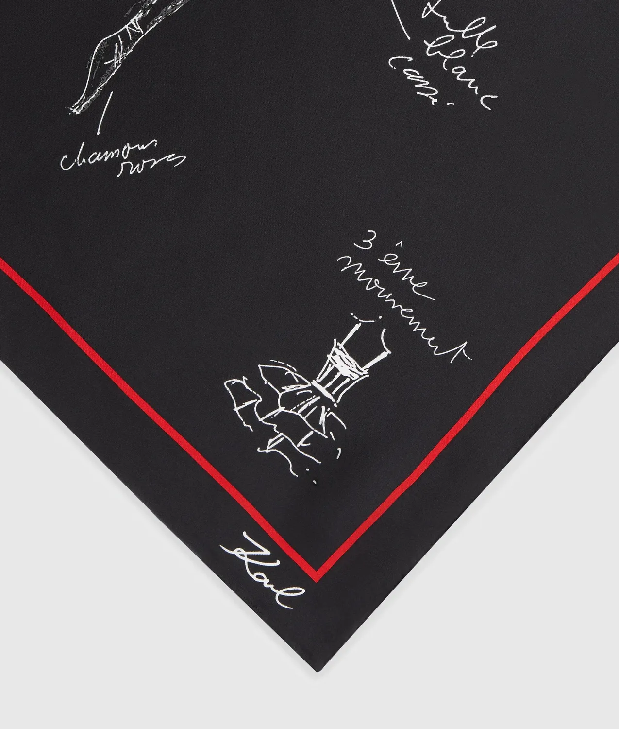 Karl Lagerfeld K/Ballet Seidenschal Seide Ballett Print