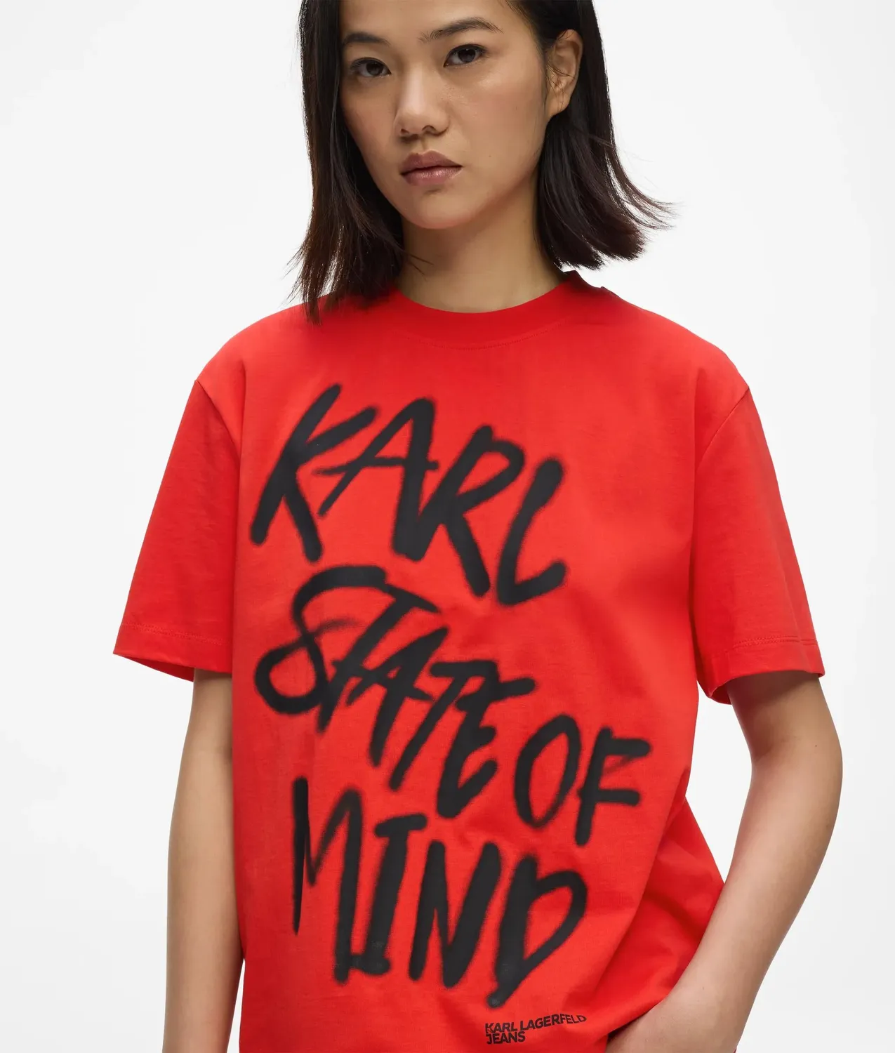 Karl Lagerfeld KL Jeans Quote T-Shirt Regular Fit Grafik