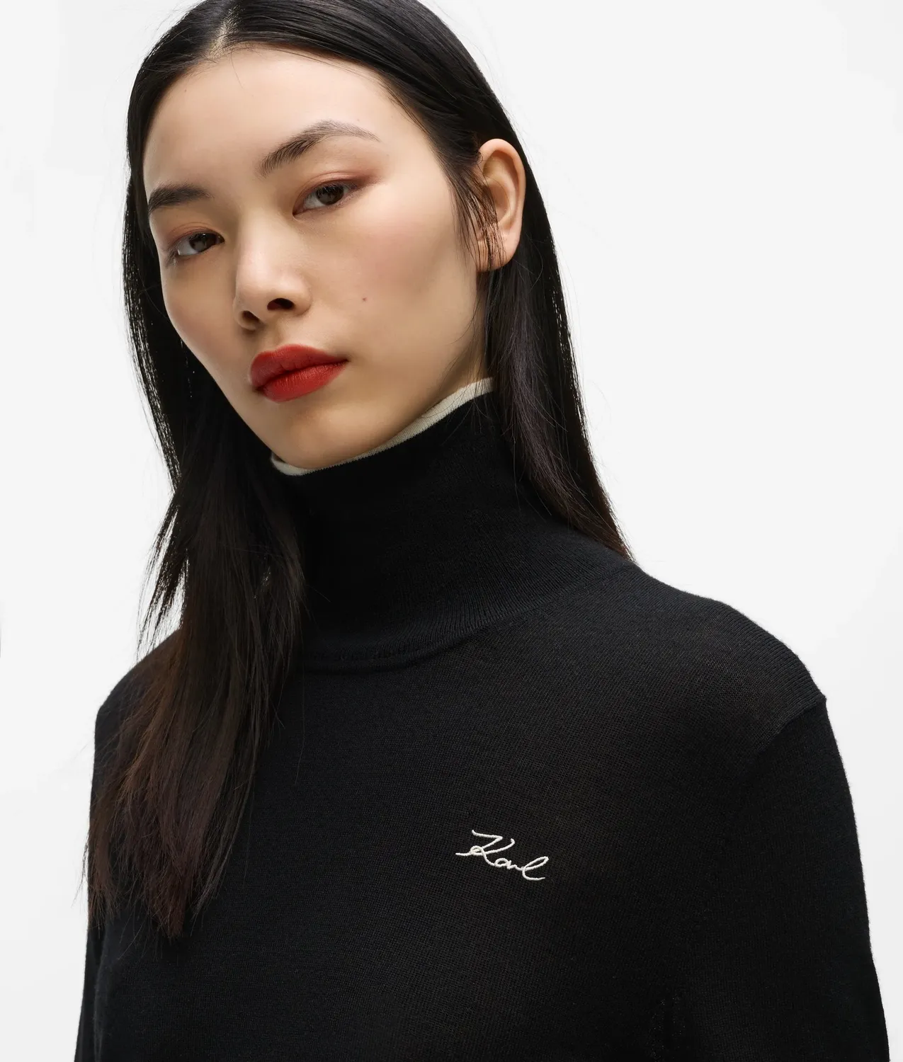 Karl Lagerfeld Rollkragenpullover Merino Wolle XS-XXL