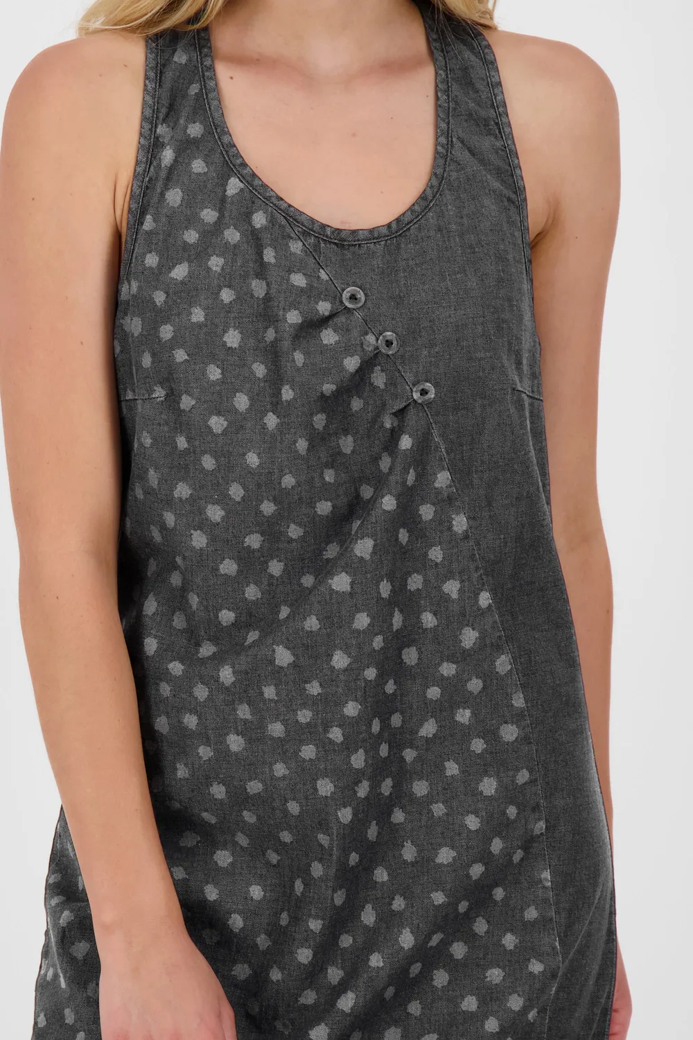 Alife & Kickin CameronAK DNM Kleid Schwarz Denim kurz