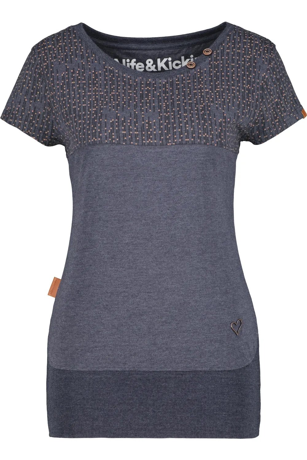 Alife & Kickin CoraAK A Shirt Dunkelblau Print T-Shirt