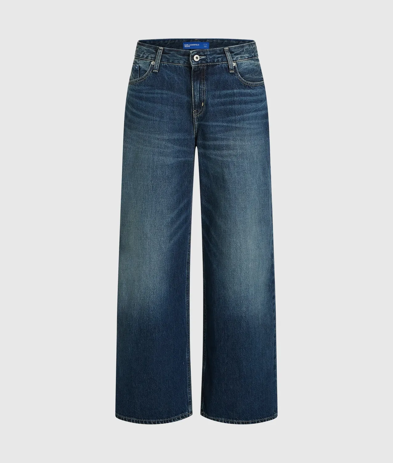 Karl Lagerfeld KL Jeans Wide-Leg Jeans Low-Rise washed
