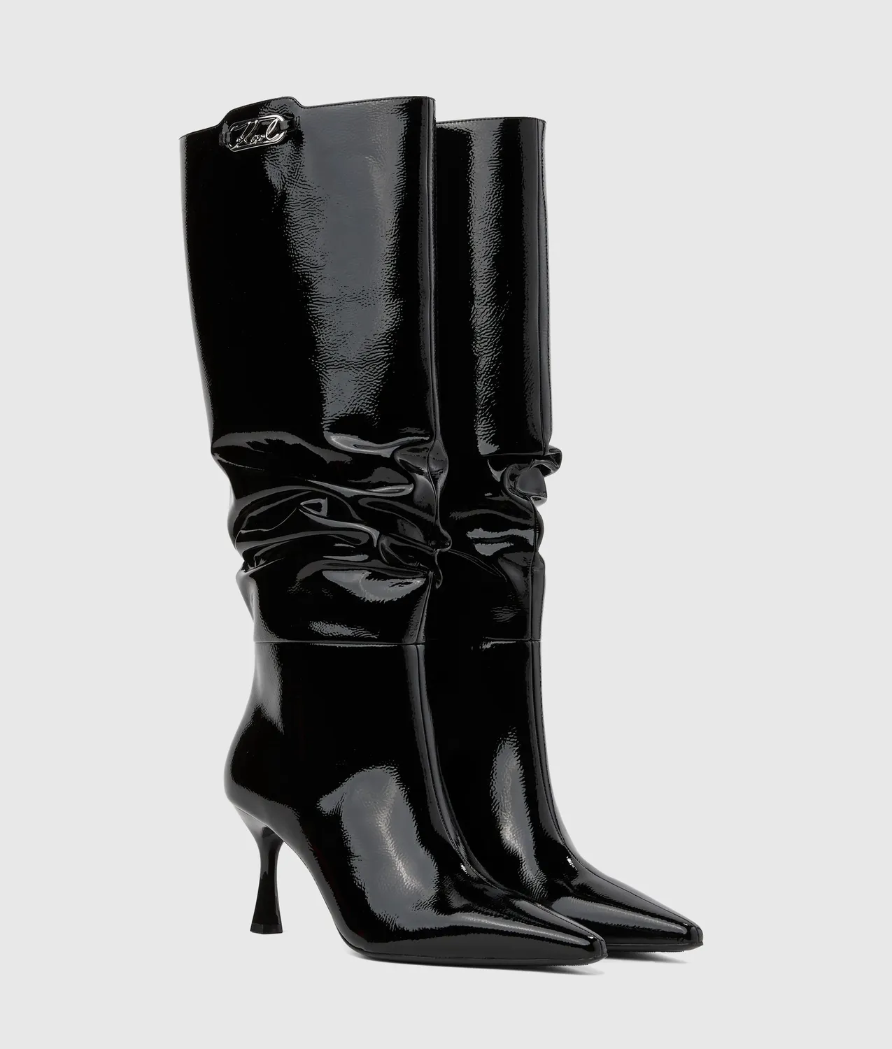 Karl Lagerfeld Klarice Slouch High Boots Leder Stiletto