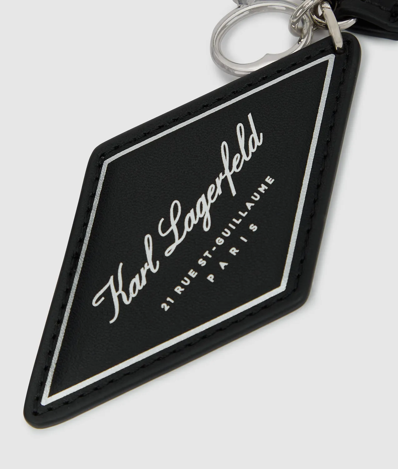 Karl Lagerfeld K/Autograph Padlock Charm Leder