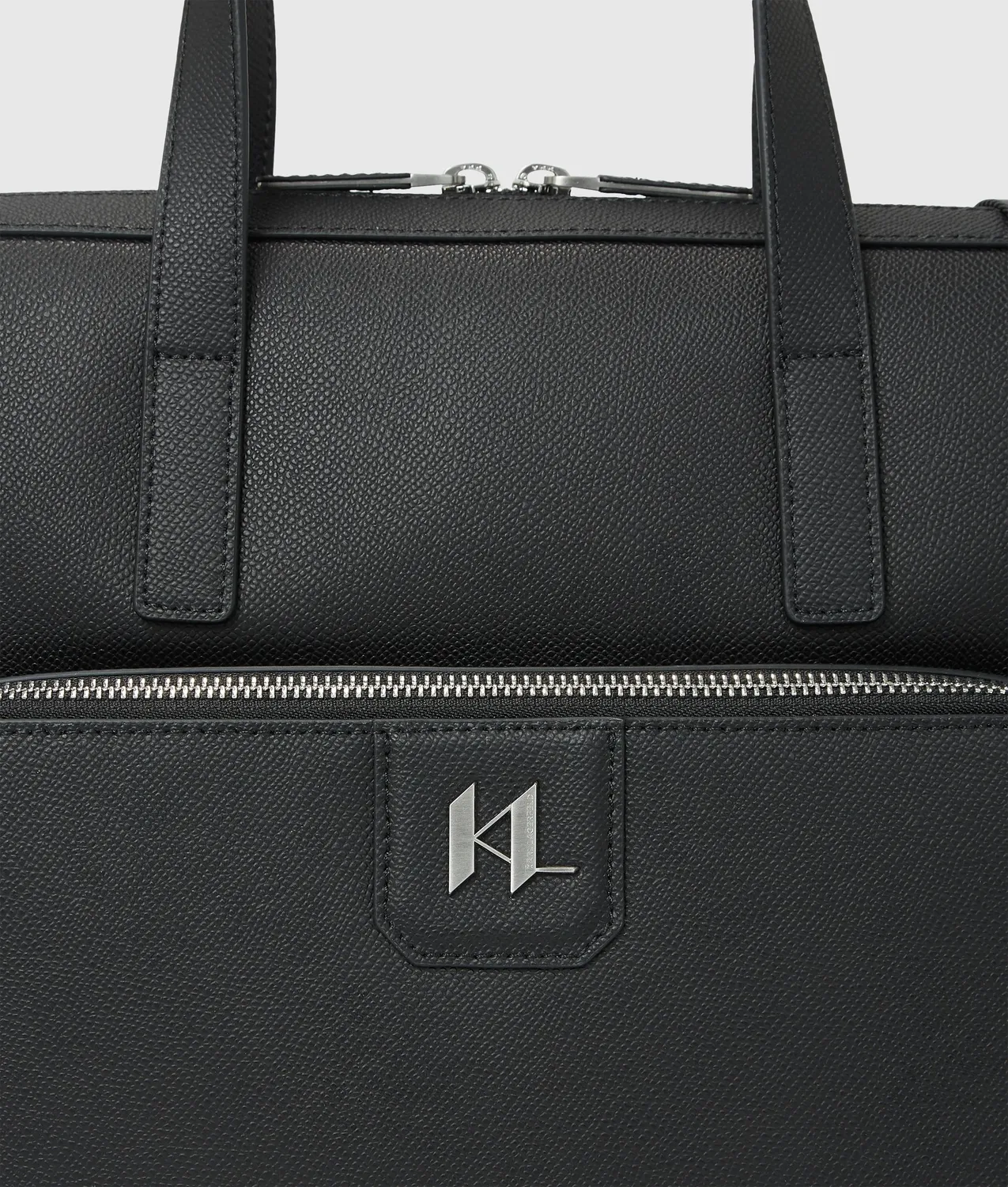 Karl Lagerfeld K/Monogram Aktentasche Leder schwarz