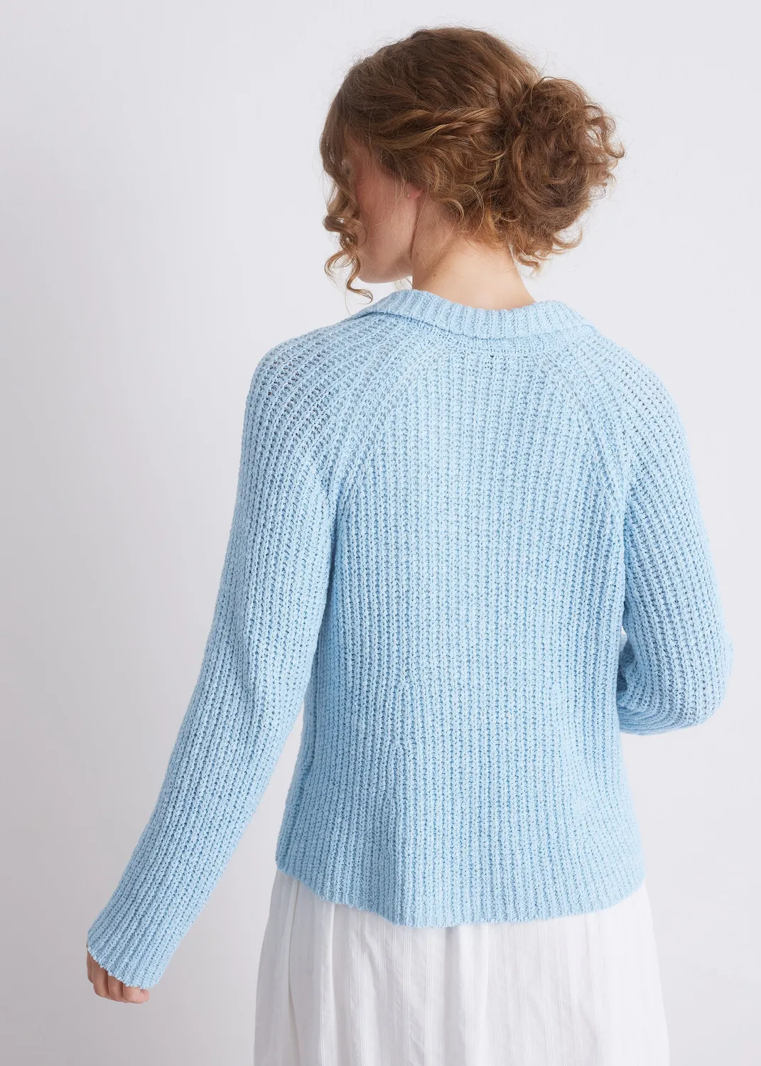 Senatex Strickjacke Struktur Reverskragen Frost