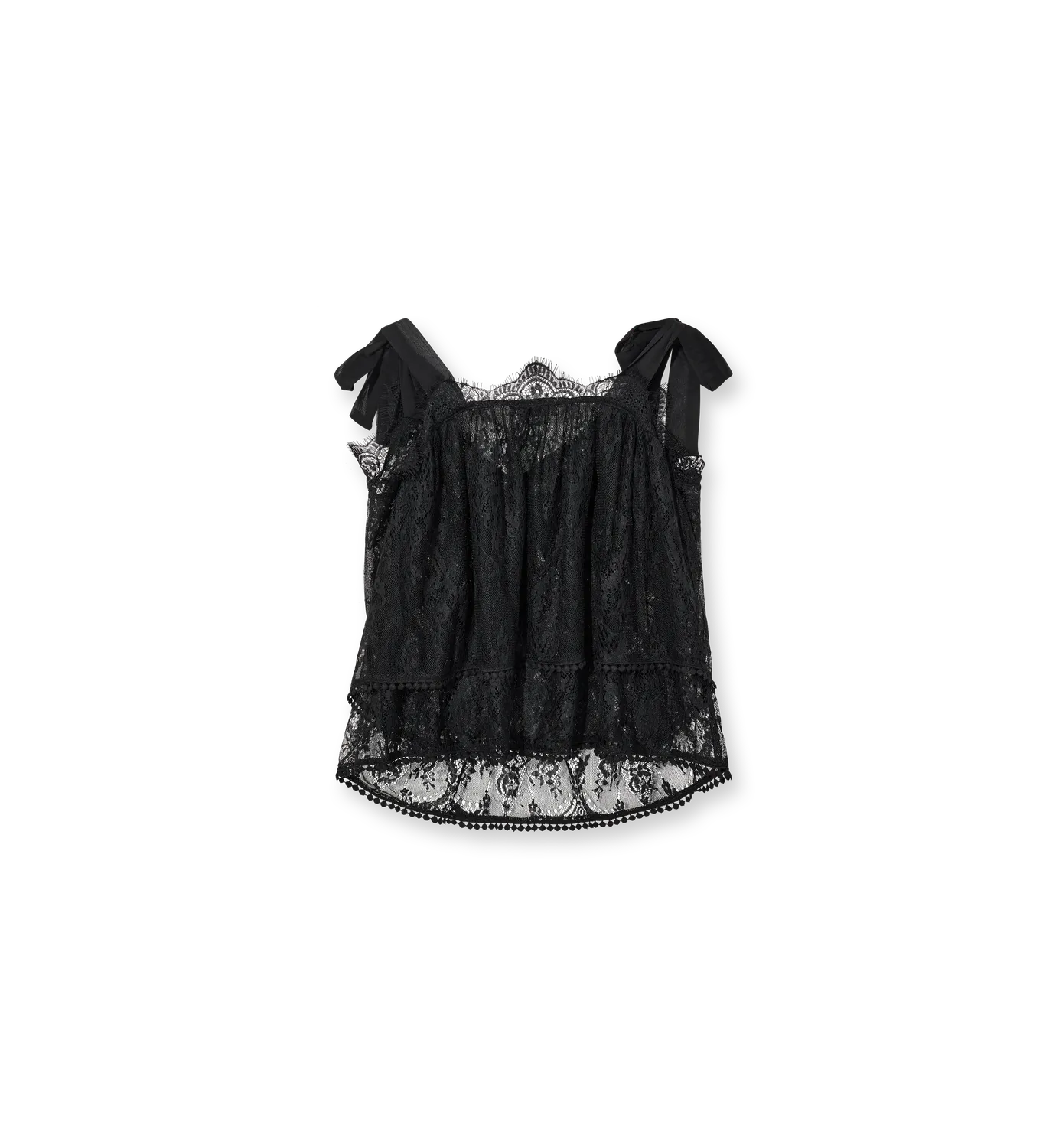 Mos Mosh Bare Lace Top Schwarz Spitze