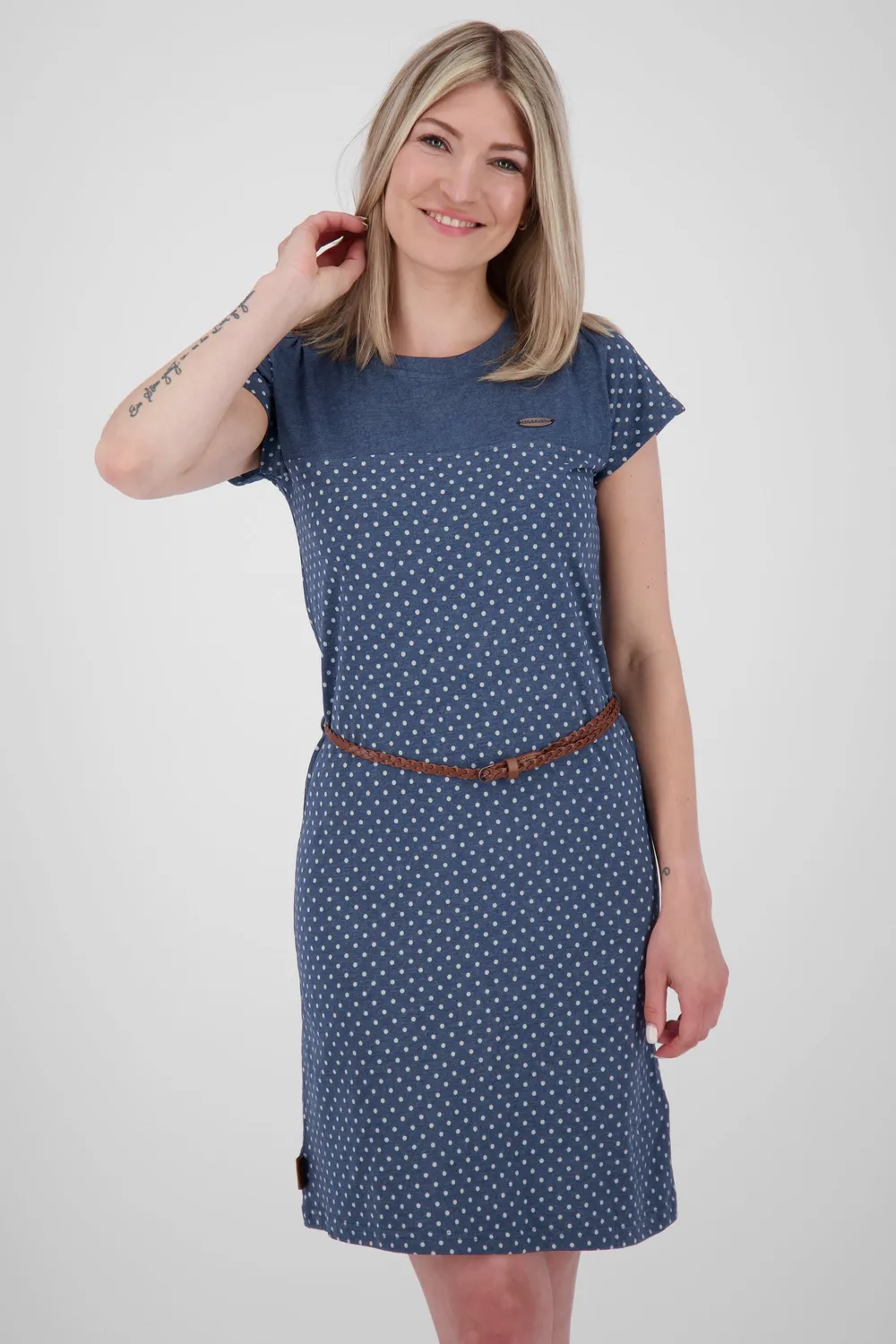 Alife & Kickin LeoniceAK B Kleid Dunkelblau Allover-Print
