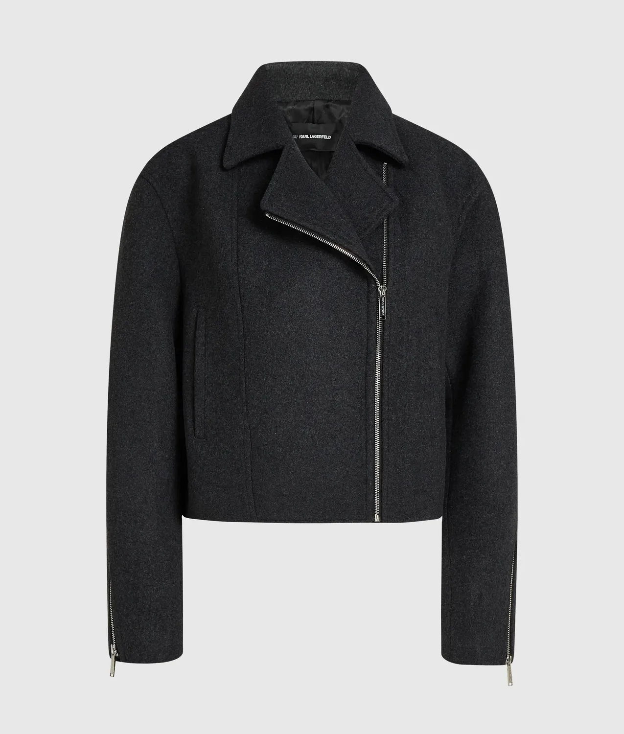 Karl Lagerfeld Bikerjacke Wollmix Damen Reiverschlüssen