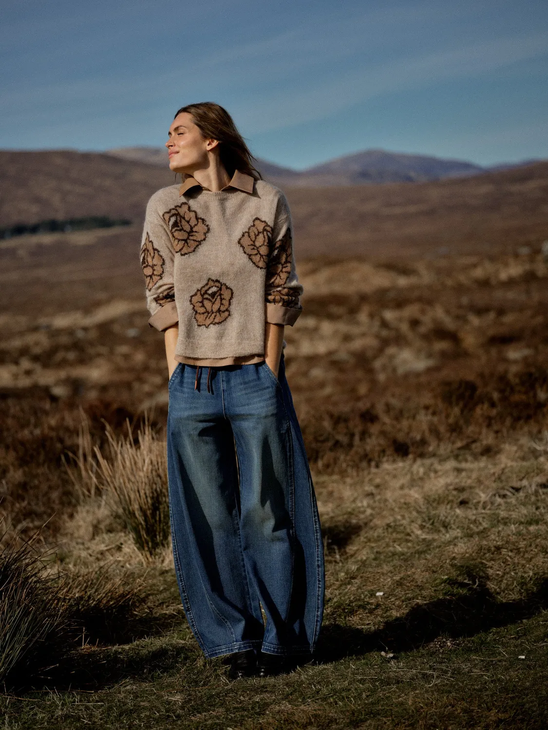 Mos Mosh MMDrea Popli Strickpullover Blumen