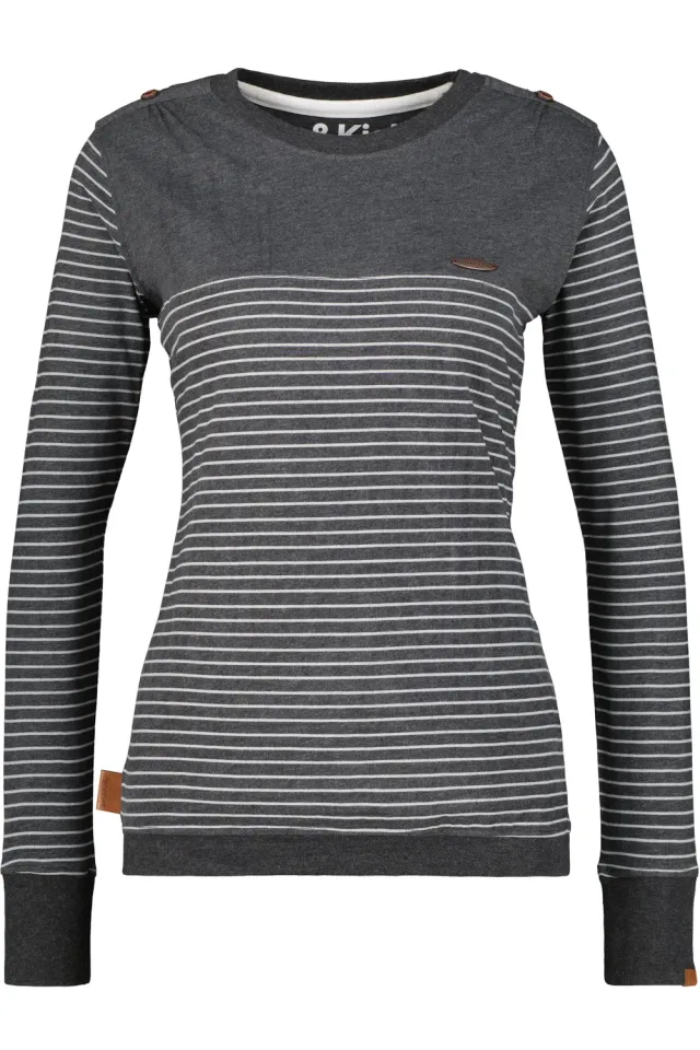 Alife & Kickin LeonieAK Z Longsleeve Schwarz gestreift Damen