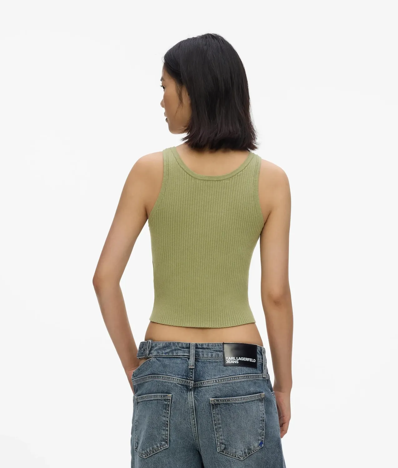 Karl Lagerfeld Jeans Knitted Tank Top Damen Rippstrick