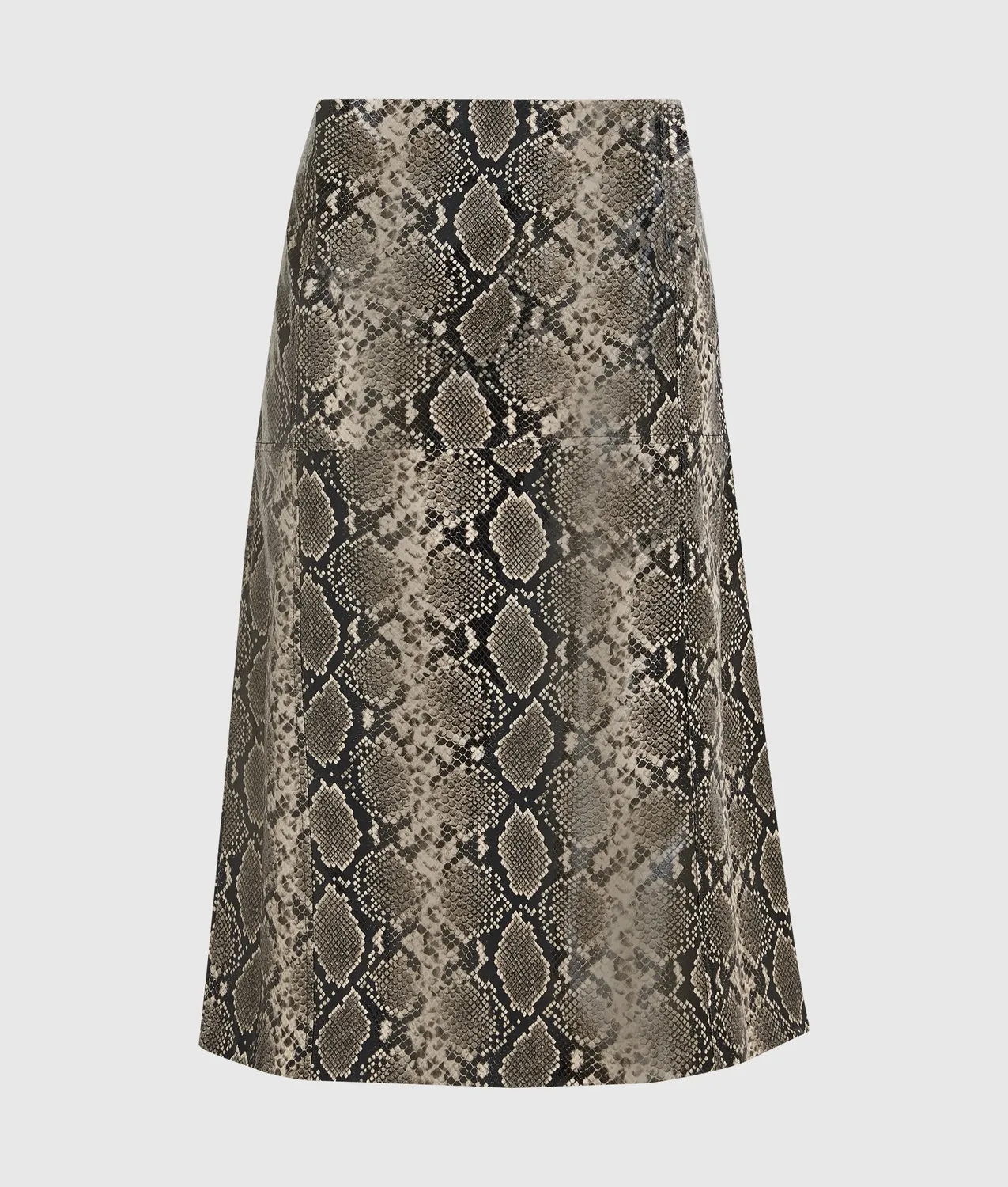 Karl Lagerfeld Faux-Python Midi Rock Schwarz Gr. 0-10
