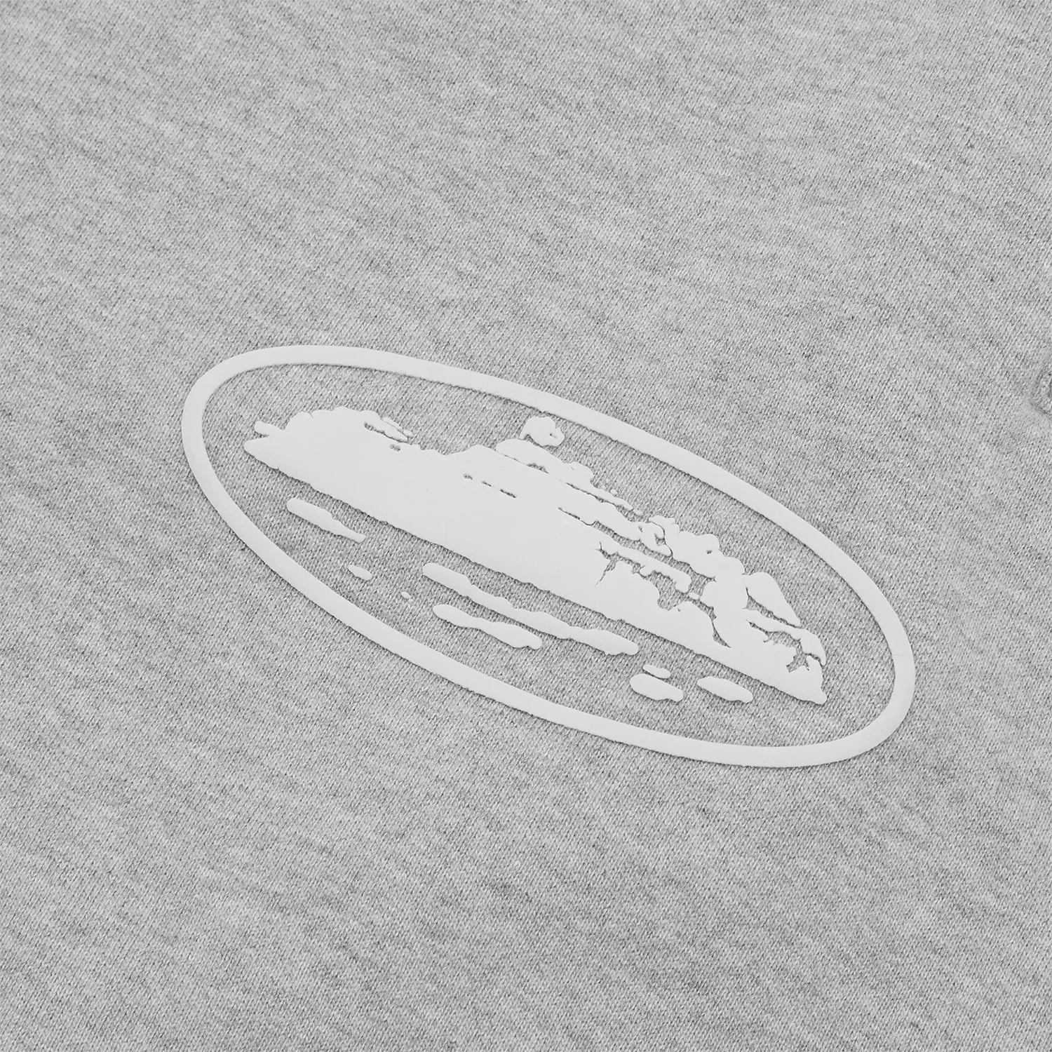 Corteiz Island Puff Print Sweatshort Grau baggy