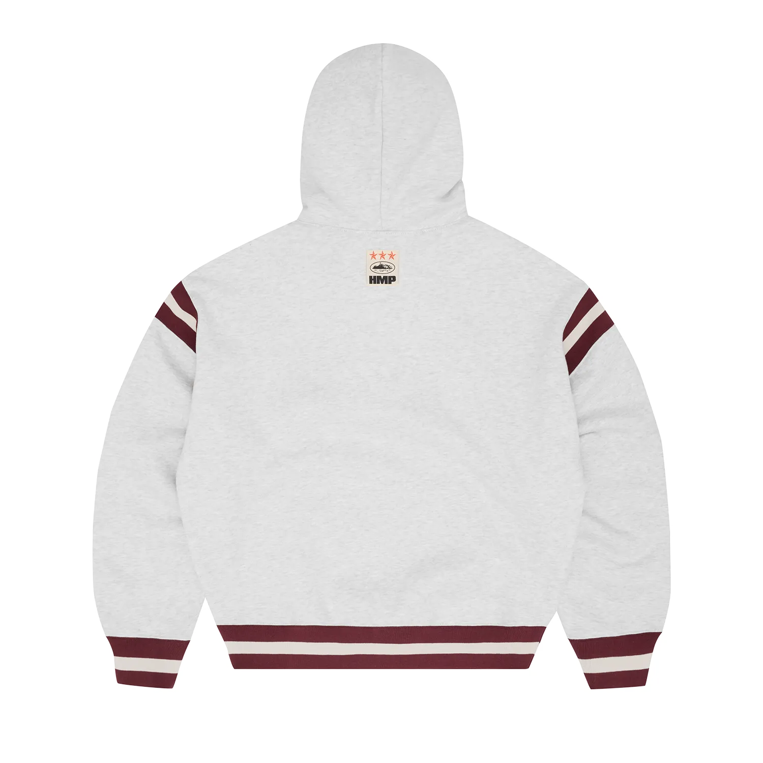 Corteiz HMP Stripe Rib Hoodie Hellgrau