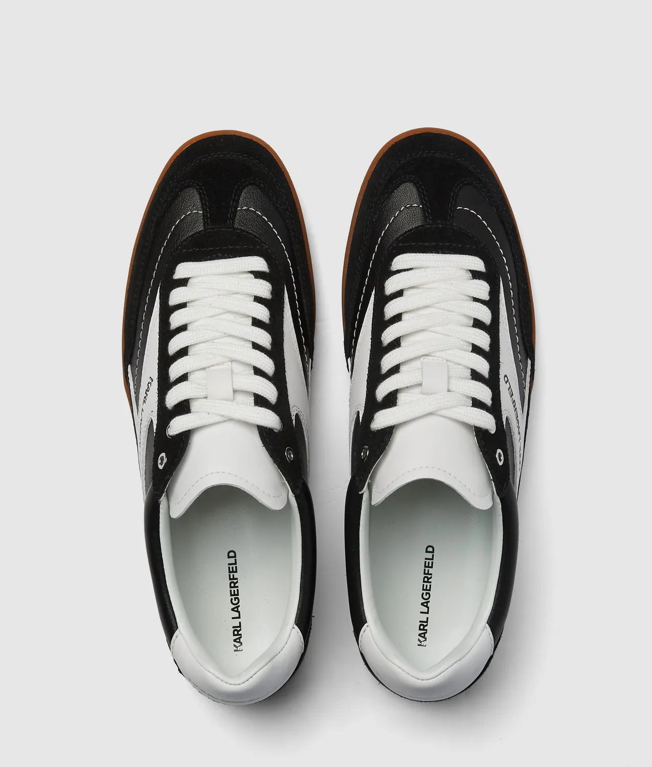 Karl Lagerfeld KL Jeans Kandidate Sneaker Leder weiß
