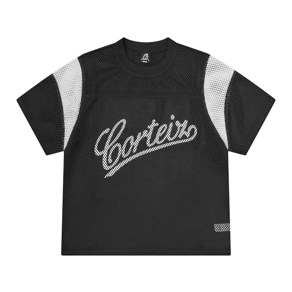 Corteiz Open Mesh Panel Jersey Black Mesh-Jersey 18