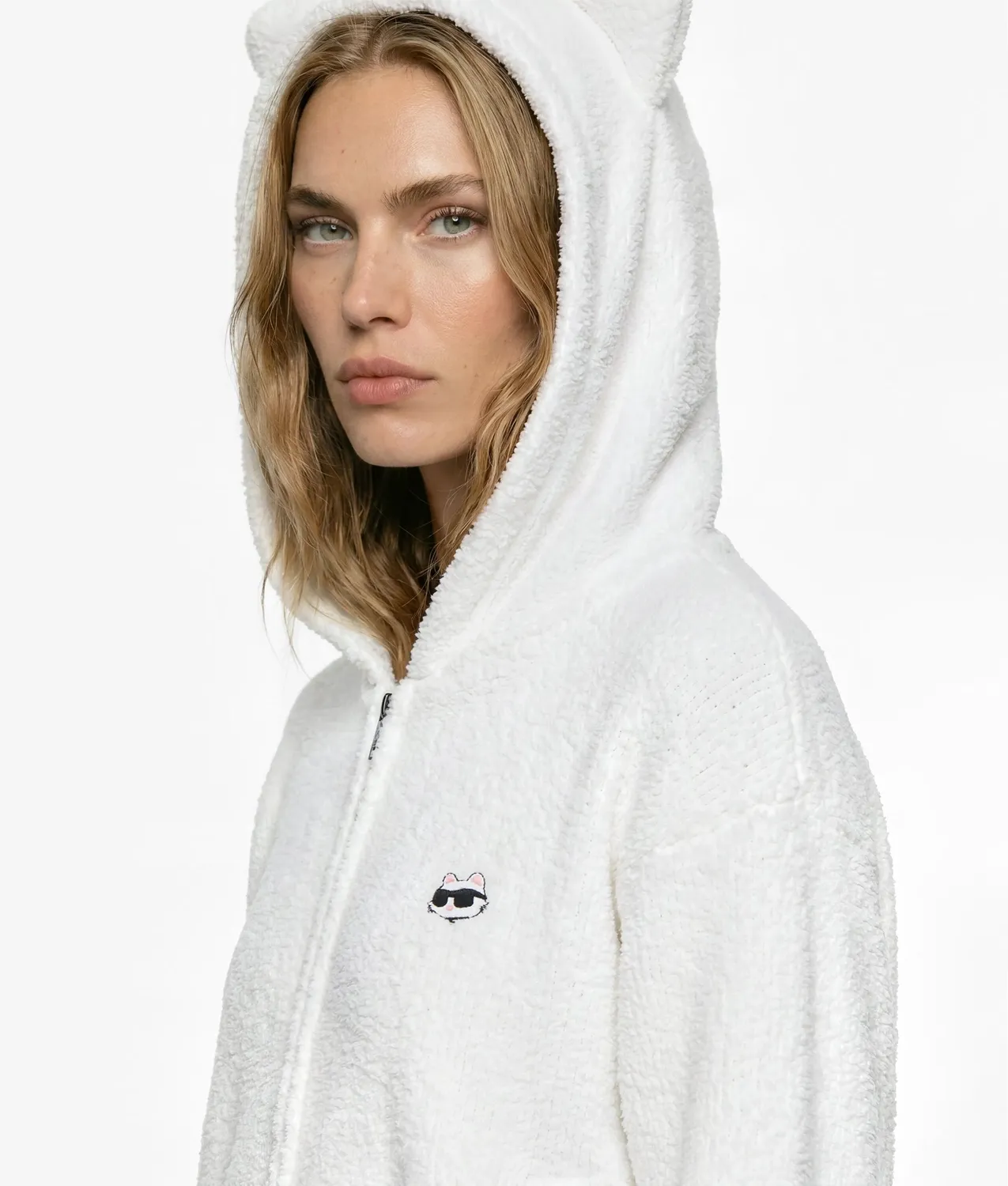 Karl Lagerfeld Ikon Choupette Damen Hoodie Flauschig
