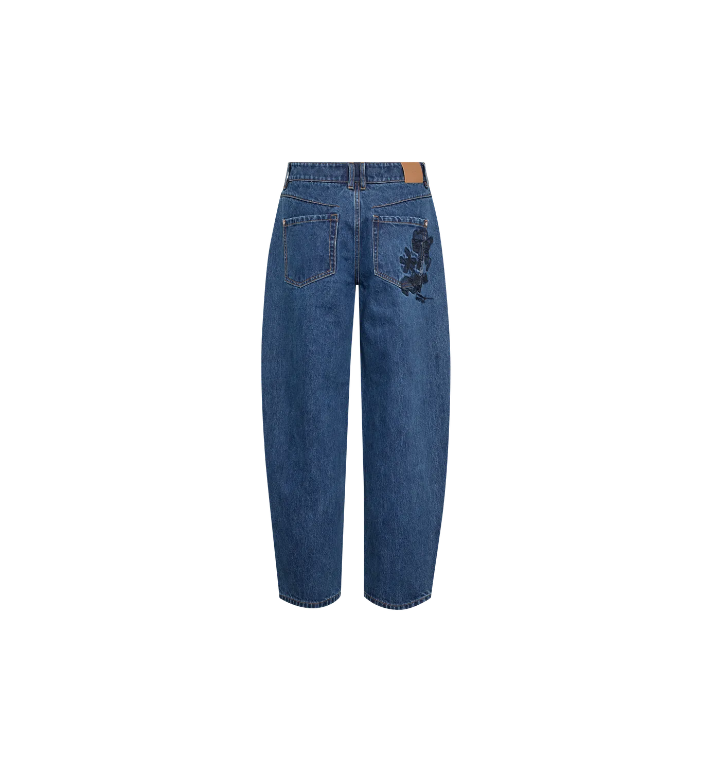 Mos Mosh MMHellen Bernat Barrel Jeans Blau Stickerei