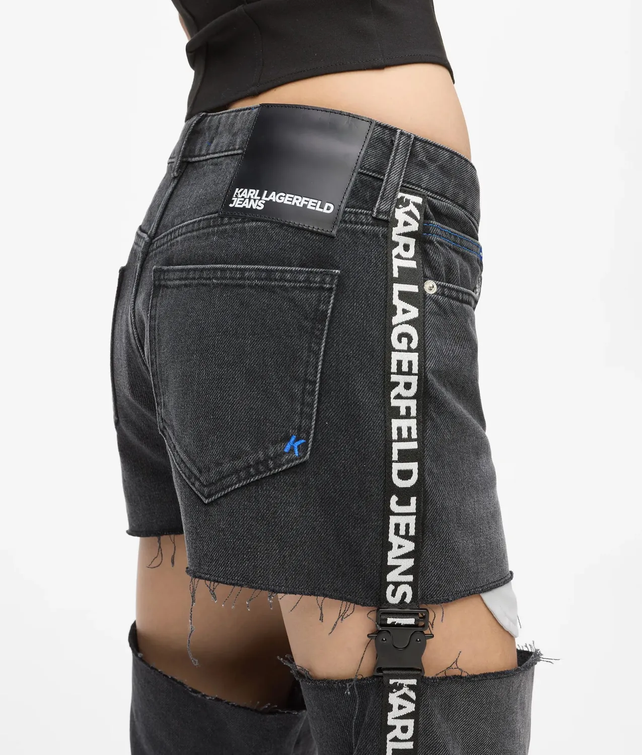 Karl Lagerfeld KL Jeans High-rise Cut-out Straight Jeans