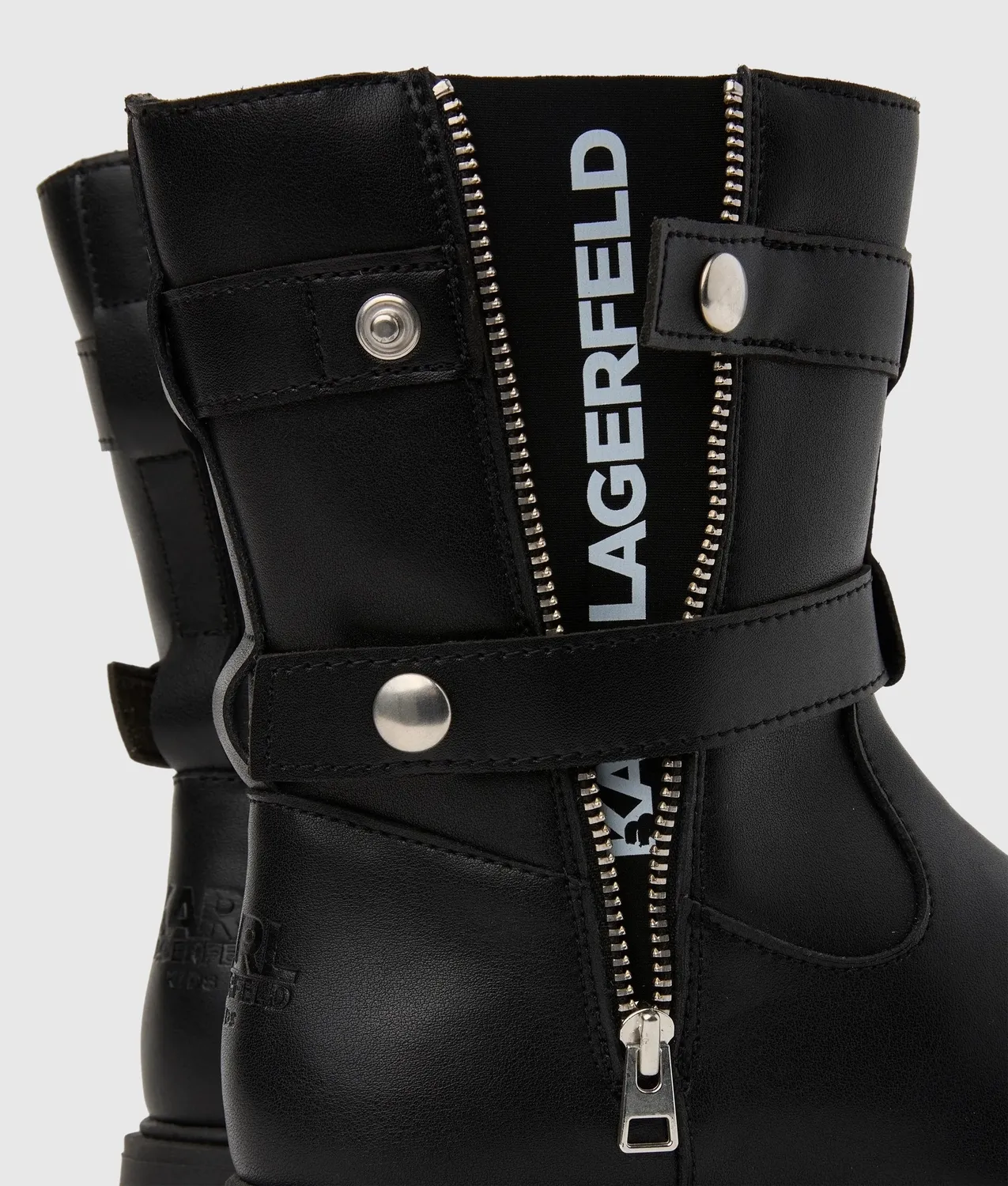 Karl Lagerfeld Girls Biker Boots Leder-Mix halbhoch