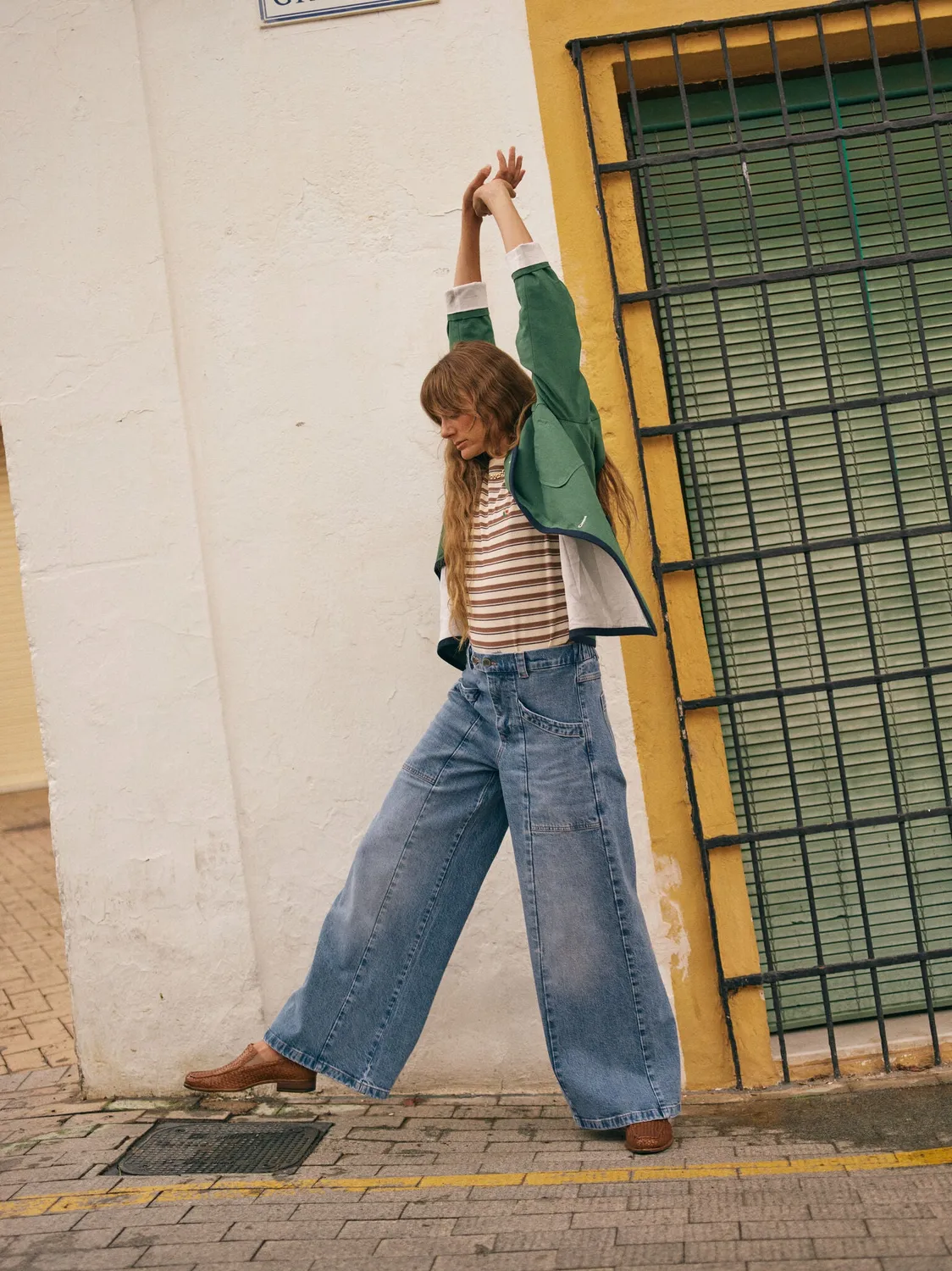 Mos Mosh MMHFair Light Jeans Hellblau Flare High Waist