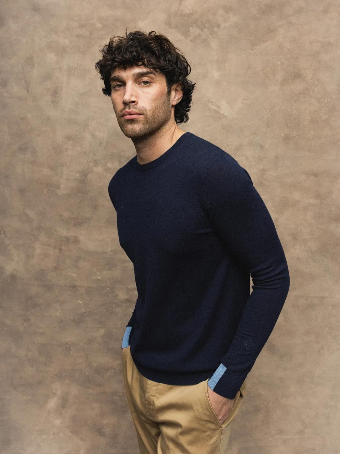 Mos Mosh Adam Soft Knit Pullover Hellblau