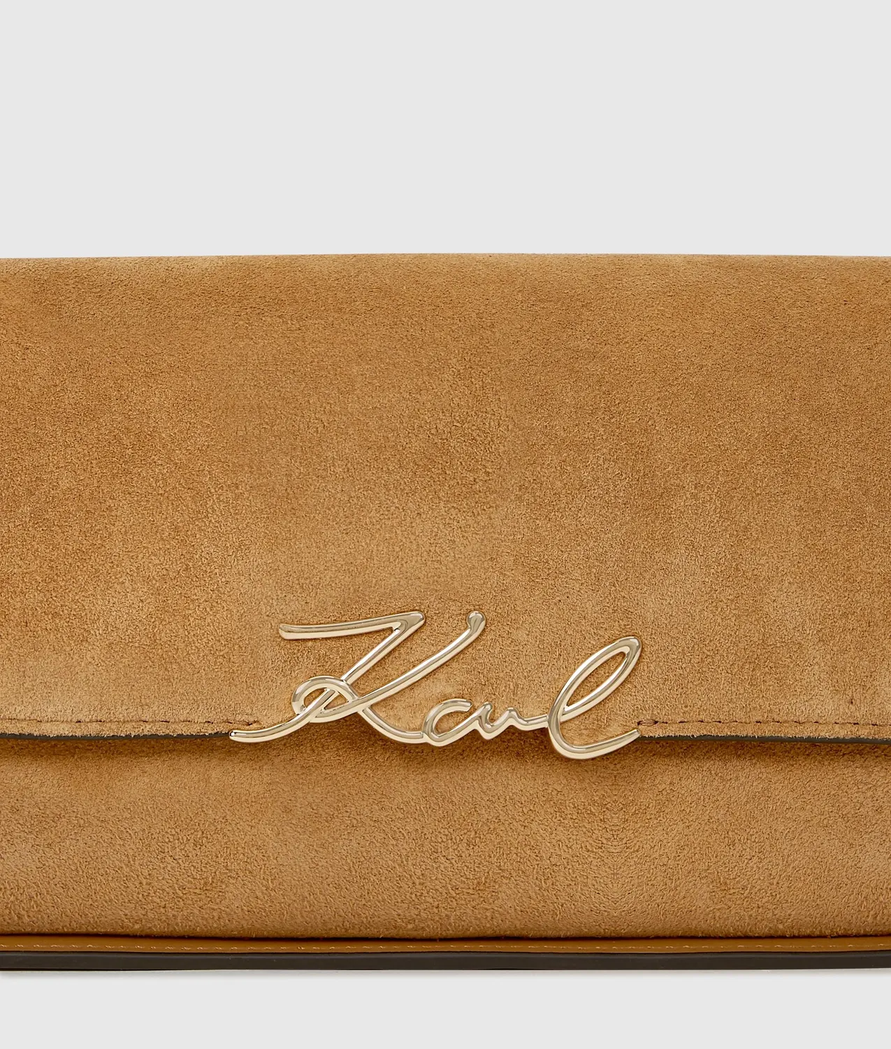 Karl Lagerfeld K/Signature Suede Umhängetasche Wildleder