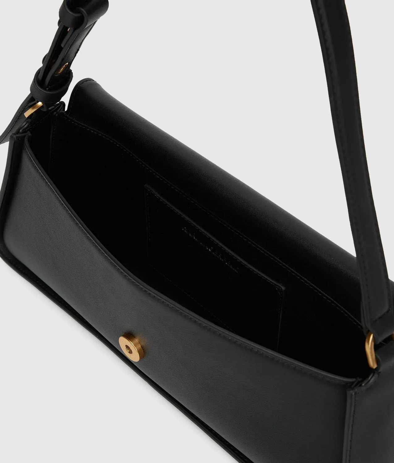 Karl Lagerfeld K/Signature Schultertasche Leder schwarz lang