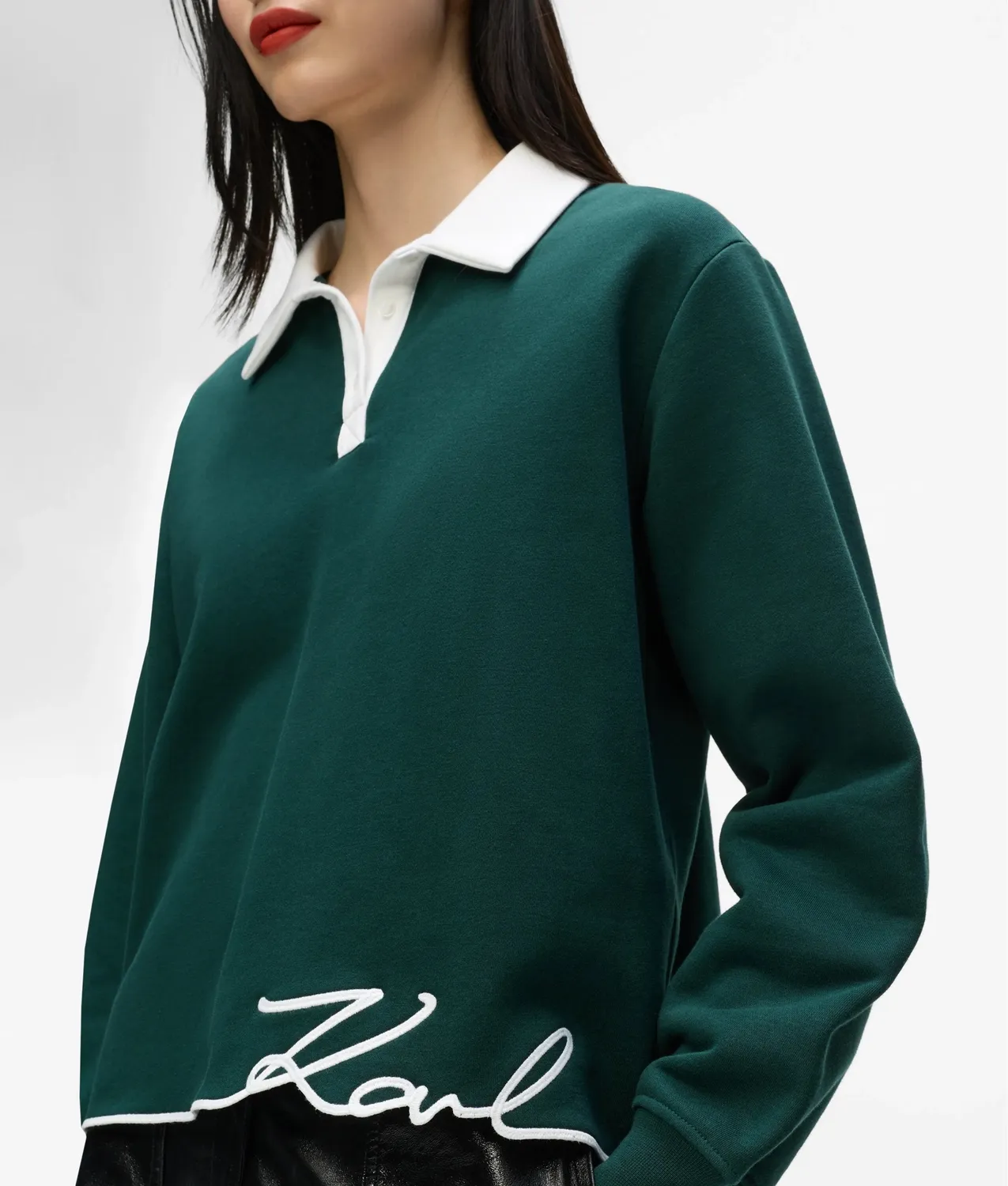 Karl Lagerfeld Signature Polo-Sweatshirt Bio XS-XXL
