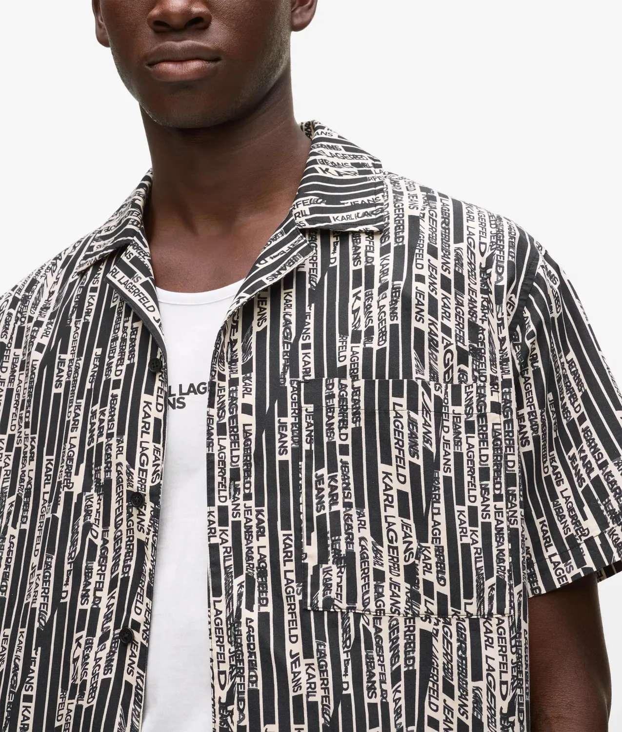 Karl Lagerfeld KL Jeans Kurzarmhemd Logoprint