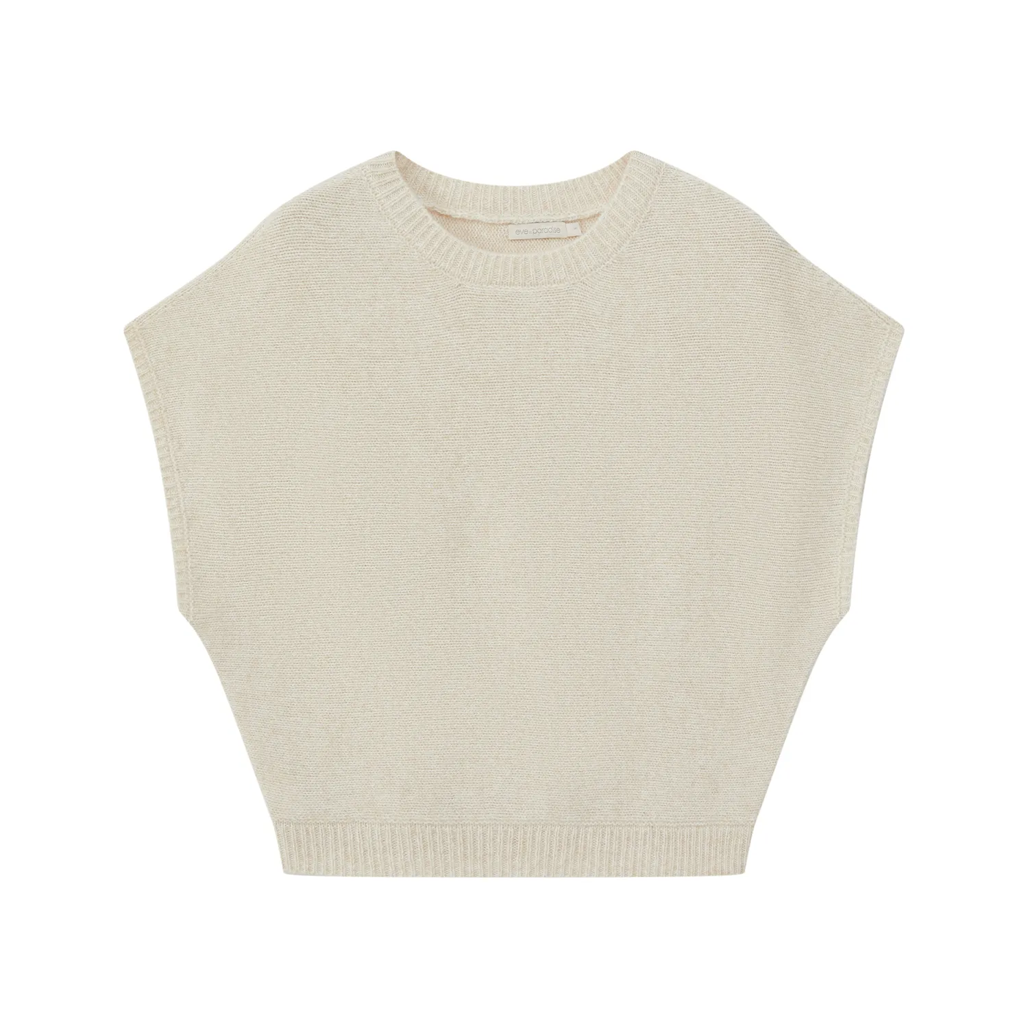 Senatex Kaschmir-Pullunder Pullover Beige ärmellos