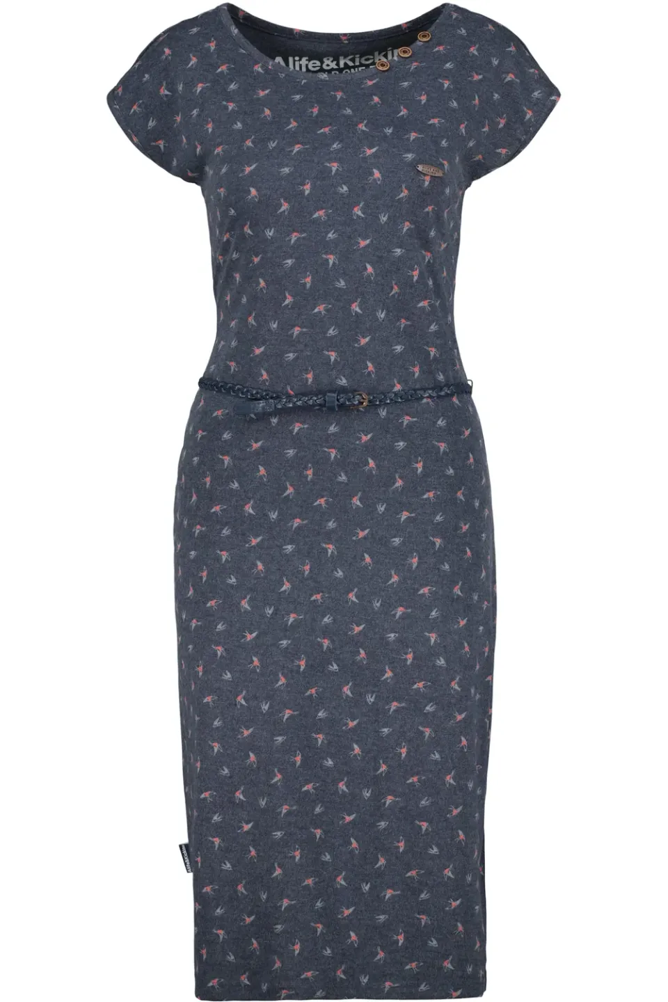 Alife & Kickin MelliAK Kleid Dunkelblau Print