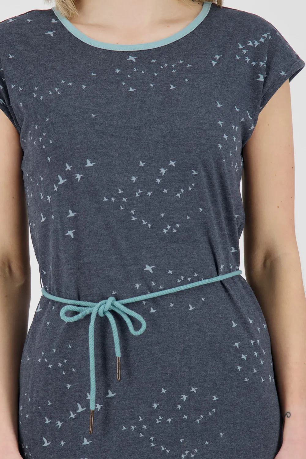 Alife & Kickin EllenAK B Jerseykleid Blau Gemustert Damen