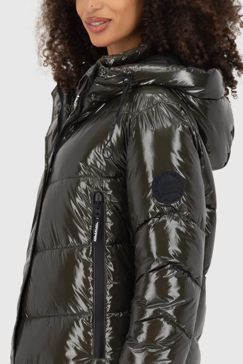Alife & Kickin LolaniAK A Puffer Parka Schwarz Stepp
