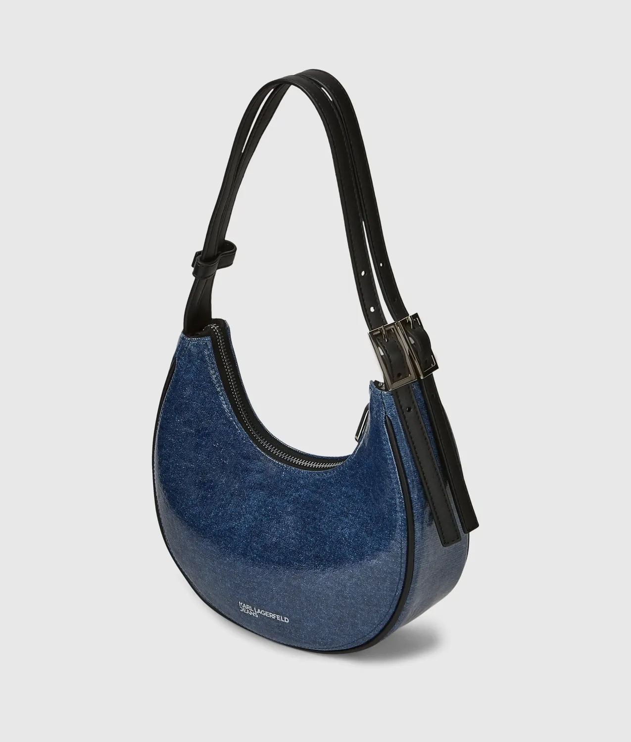 Karl Lagerfeld KL Jeans K Logo Schultertasche Denim Halbmond