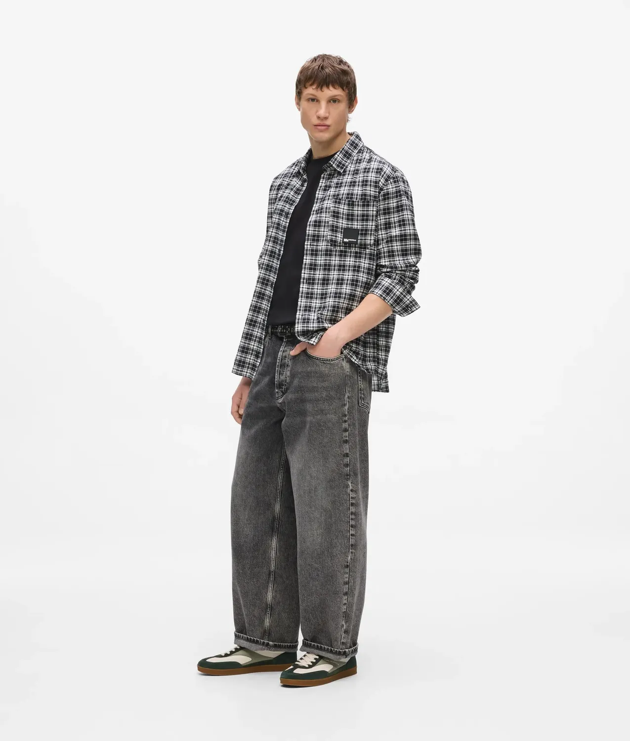 Karl Lagerfeld KL Jeans Baggy Jeans dunkelgrau washed