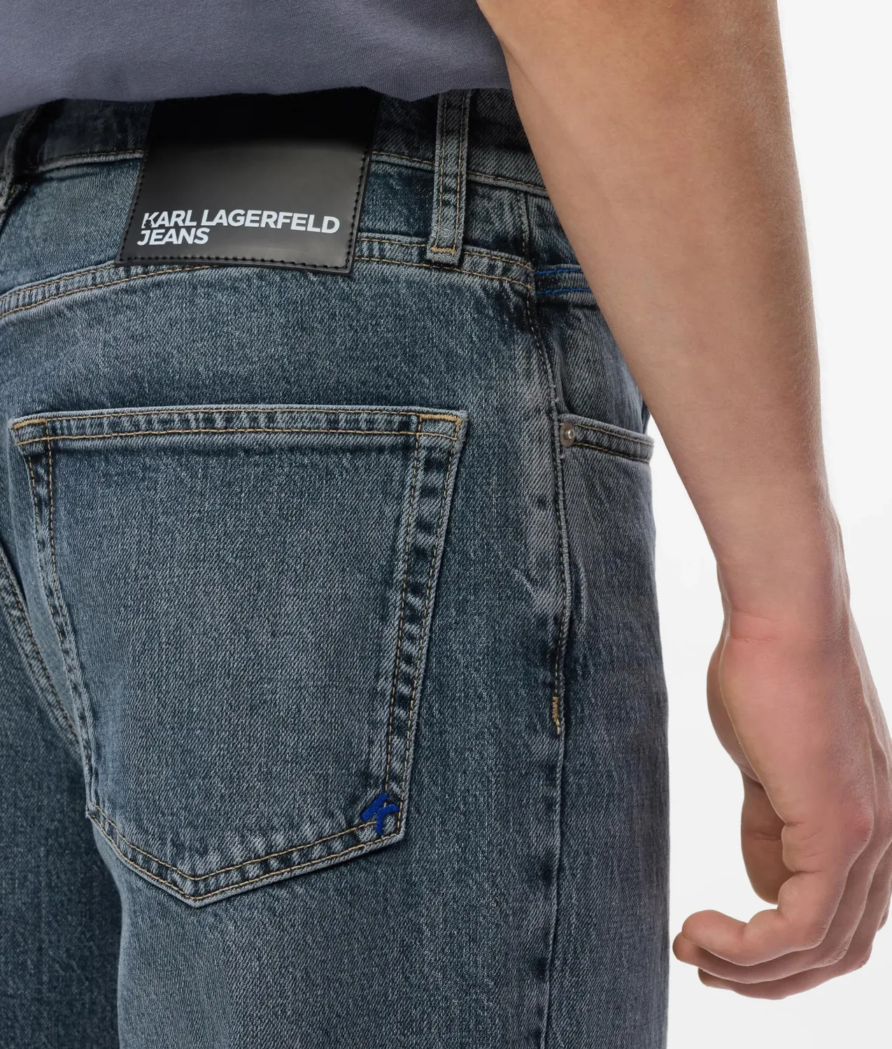 Karl Lagerfeld KL Jeans Baggy Tinted Jeans blau rigid