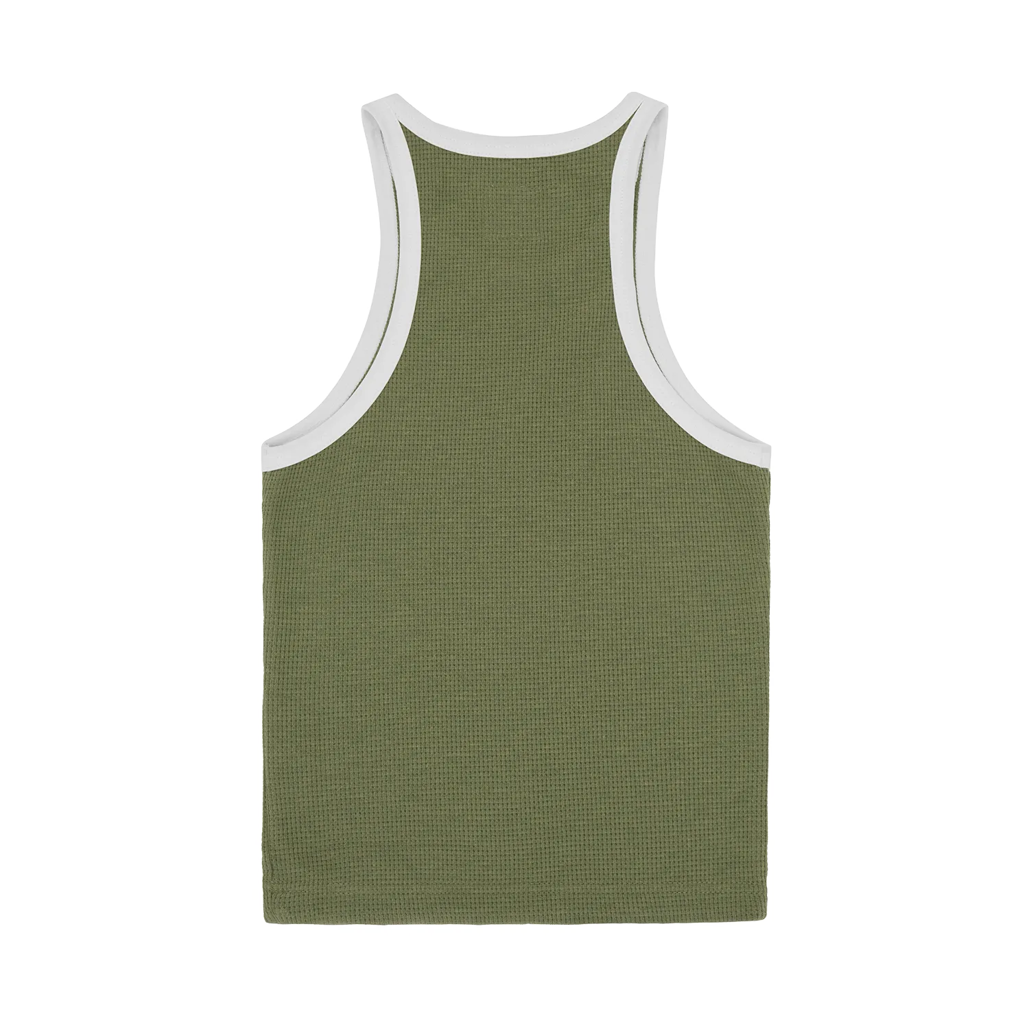 Corteiz Classic Tank Top Olive/White Waffle