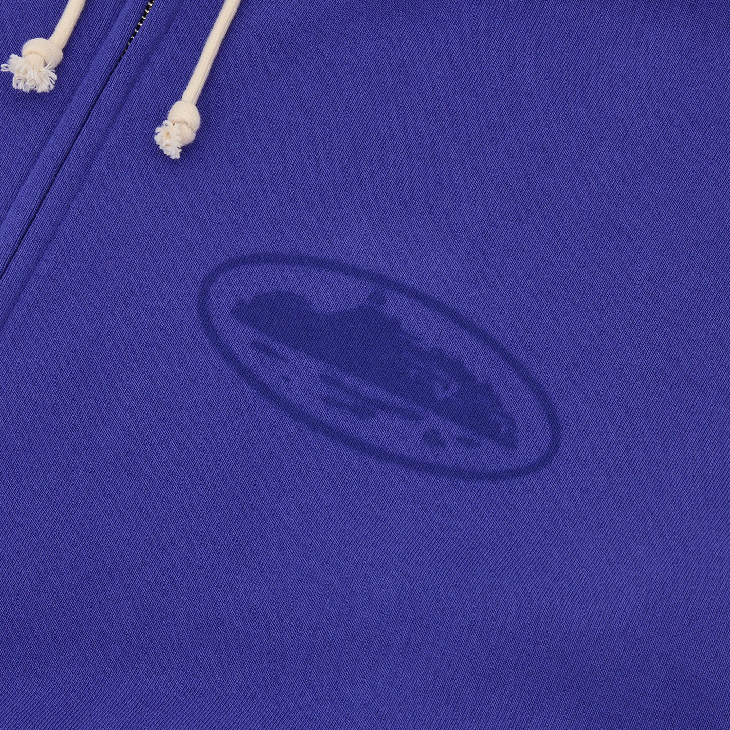 Corteiz Island Knockout Zip Hoodie Indigoblau Print